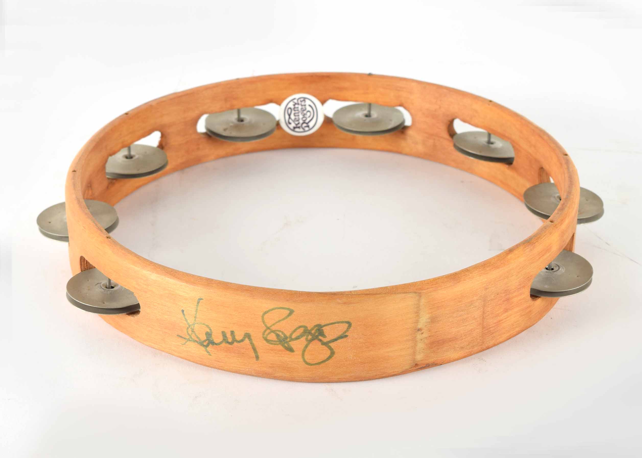 Autographed Kenny Rogers Tambourine
