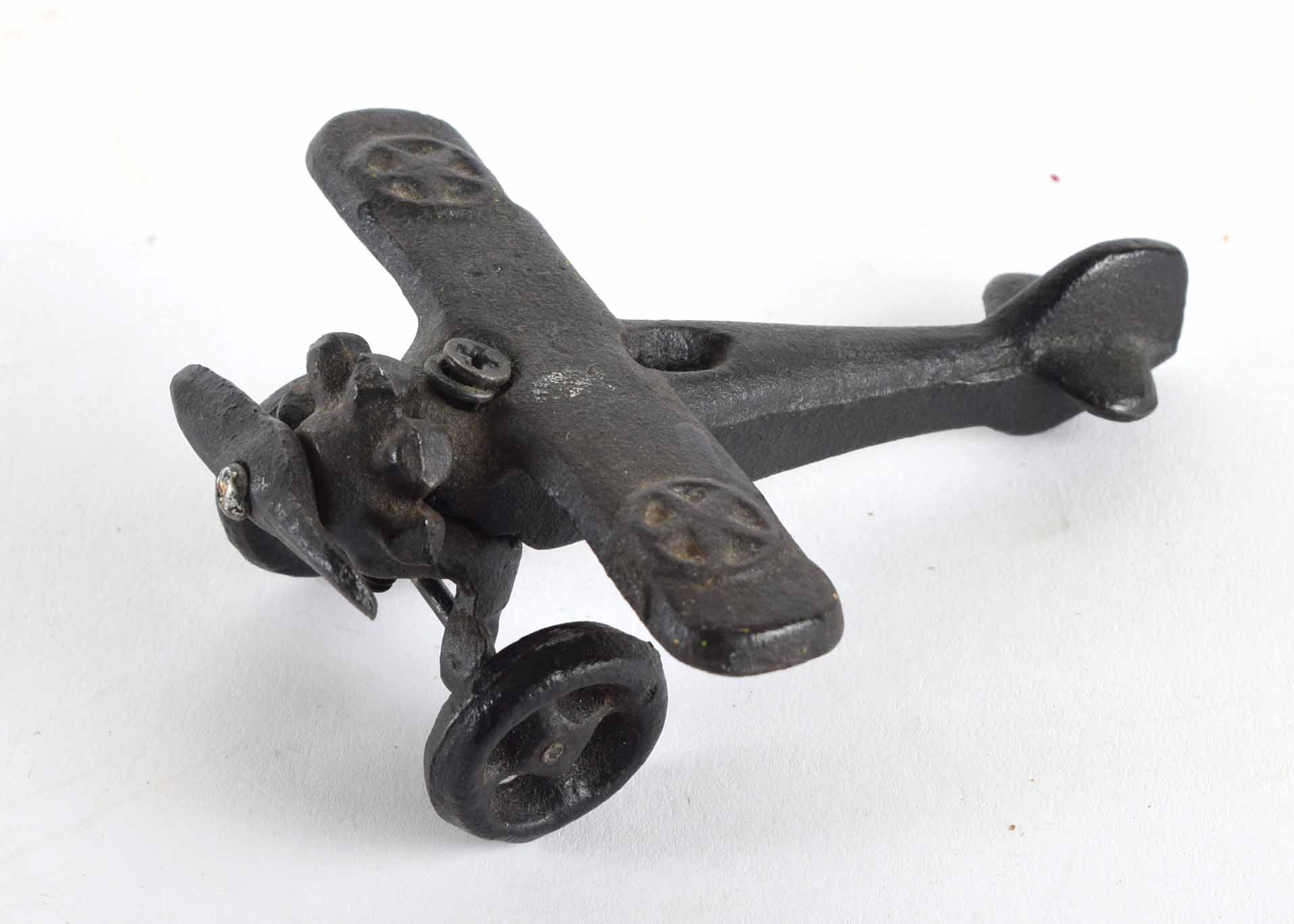Vintage Cast Iron Toy Airplane After Lucky Boy Model