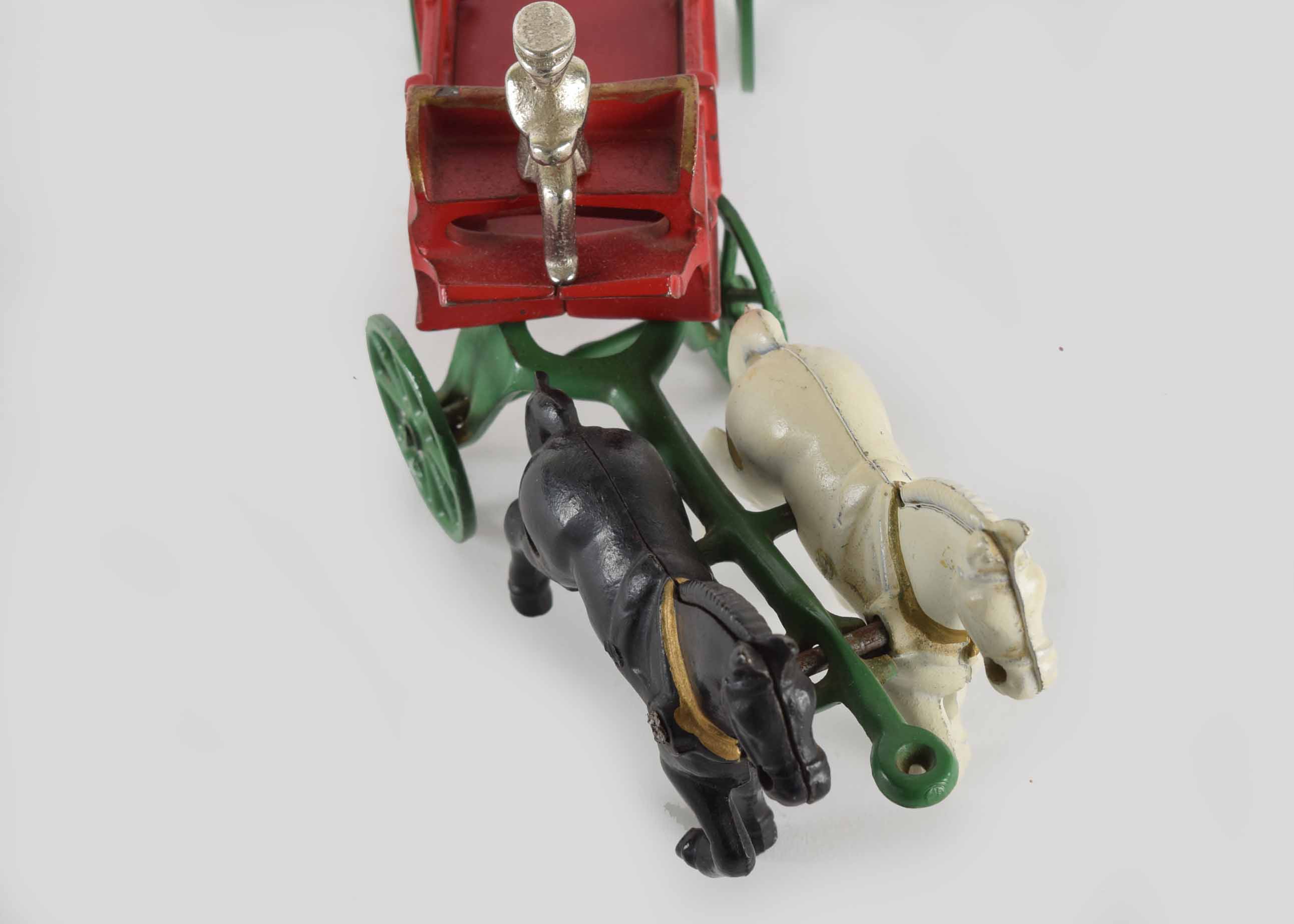 Vintage Cast Iron Horse and Cart