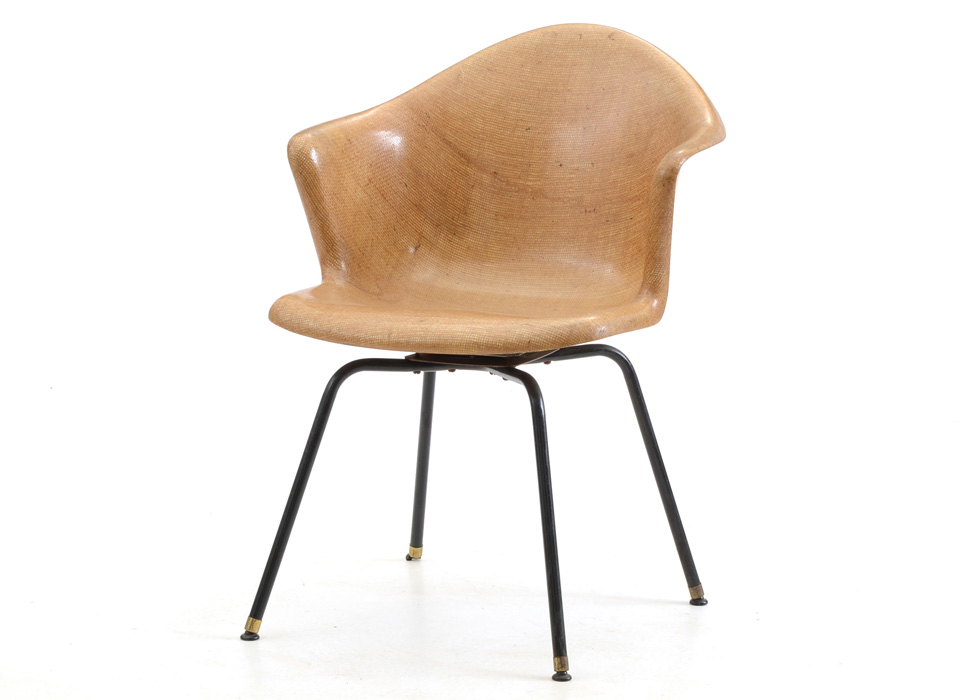 Eames-Style Molded Fiberglass Swivel Shell Chair