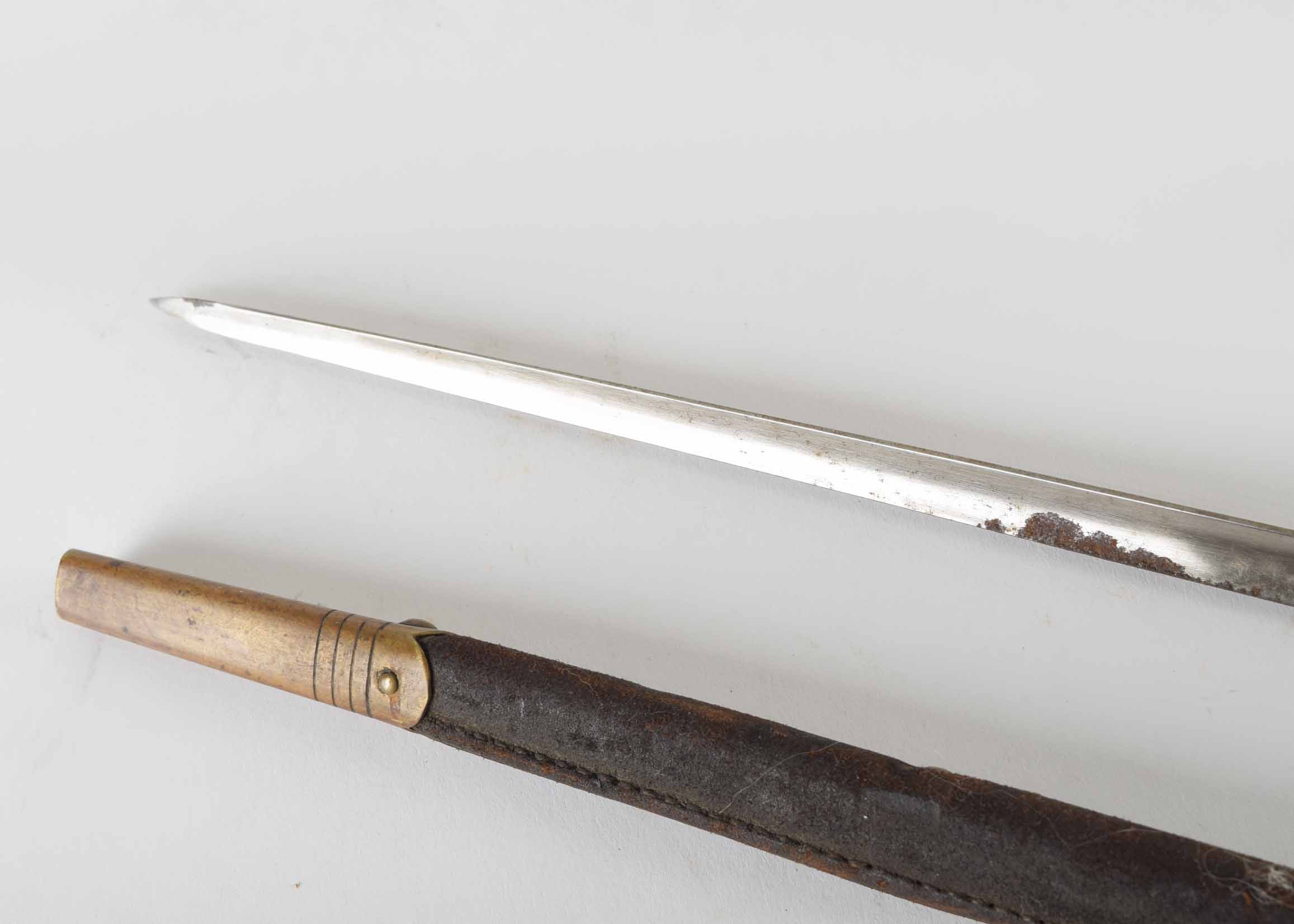 Antique P53 Enfield Civil War Bayonet and Scabbard