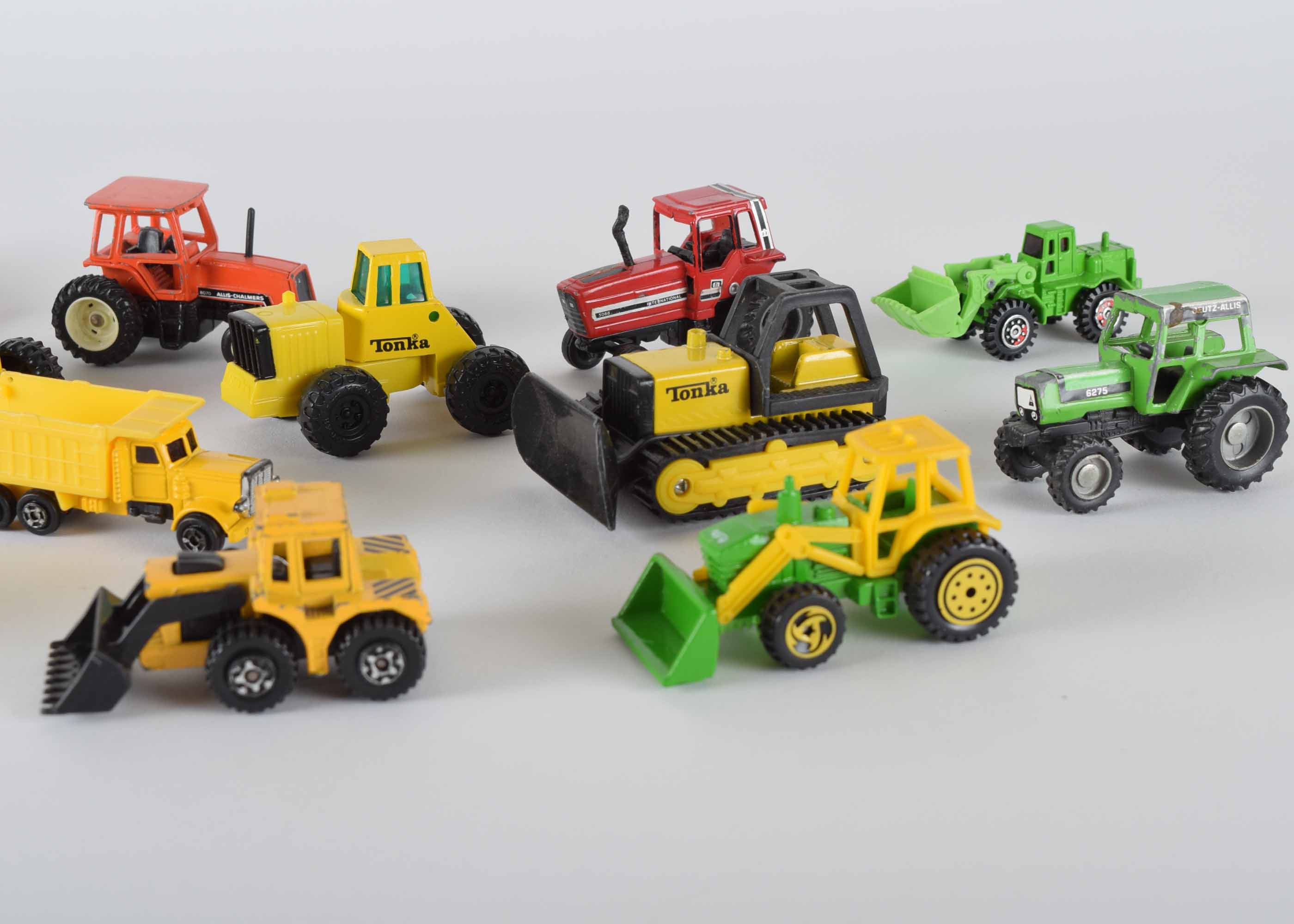 Vintage Die Cast  Small Toy Tractor Grouop