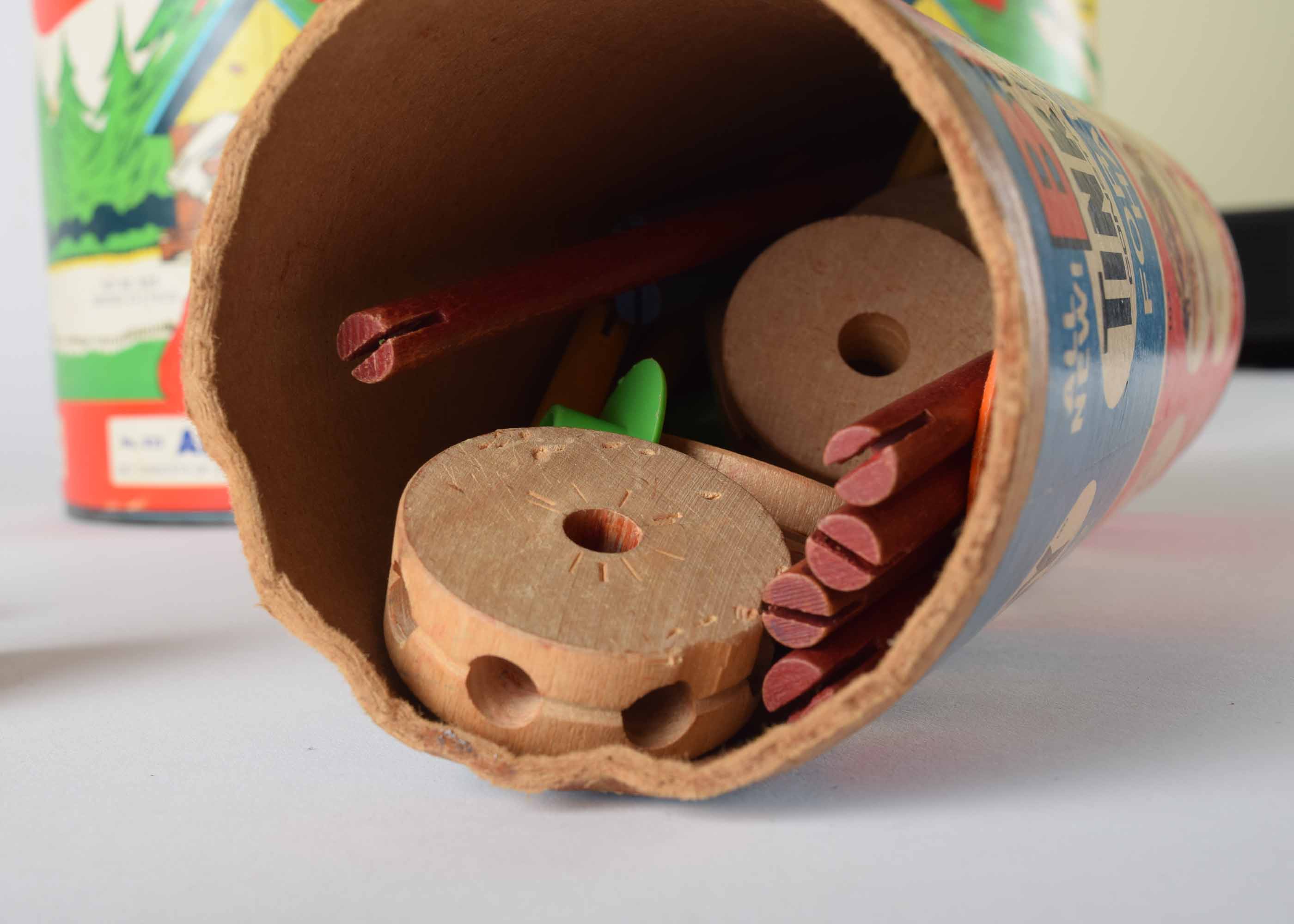 Vintage Halsam and Tinker Toy Construction Sets