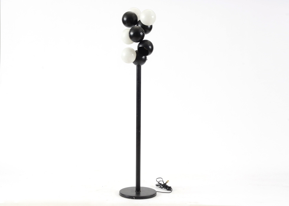 Black and White Modernist "Pop Art" Floor Lamp