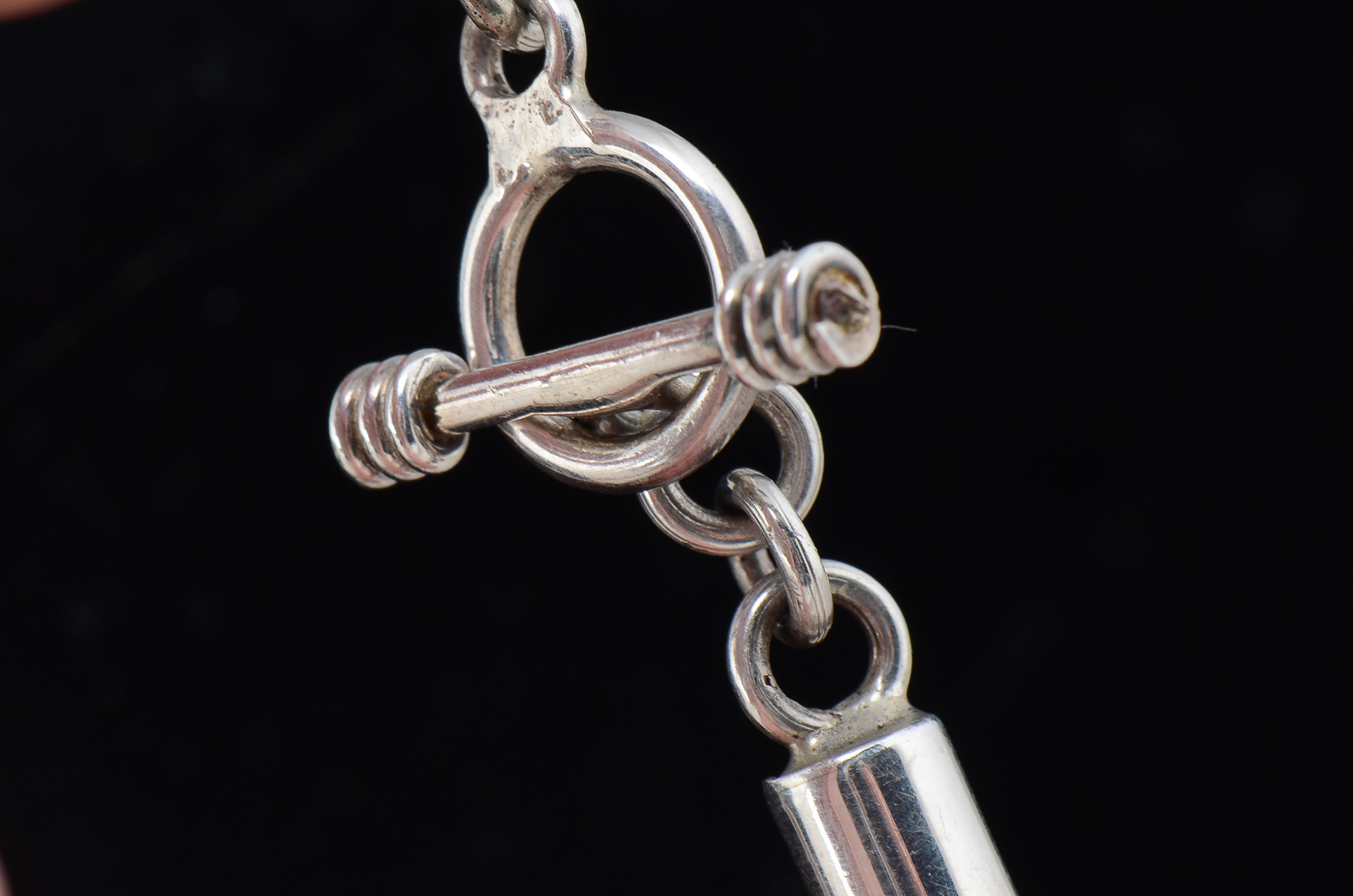 Sterling Silver and Leather Horse Bracelet