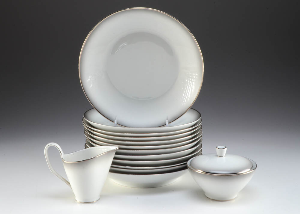 Assorted Set of Rosenthal "Elegance" China With Platinum Trim