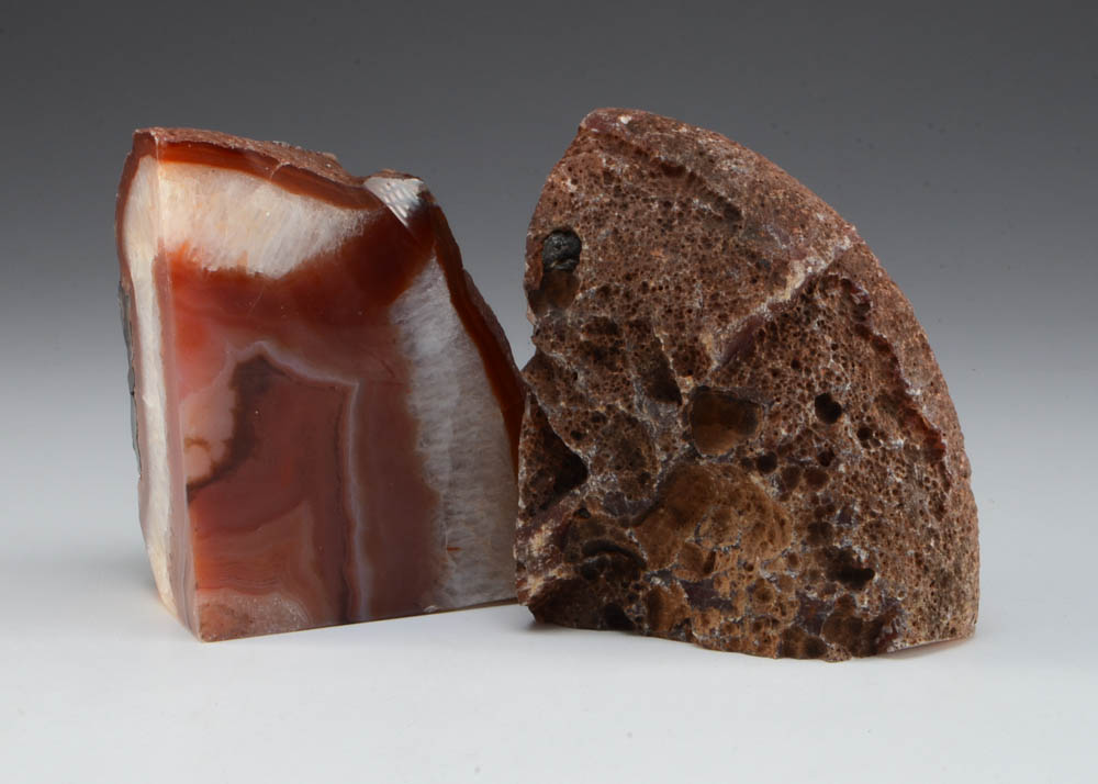 Polished and Tumbled Dolomite and Calcite Bookends