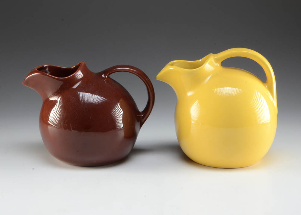 Two Ceramic Ball Pitchers