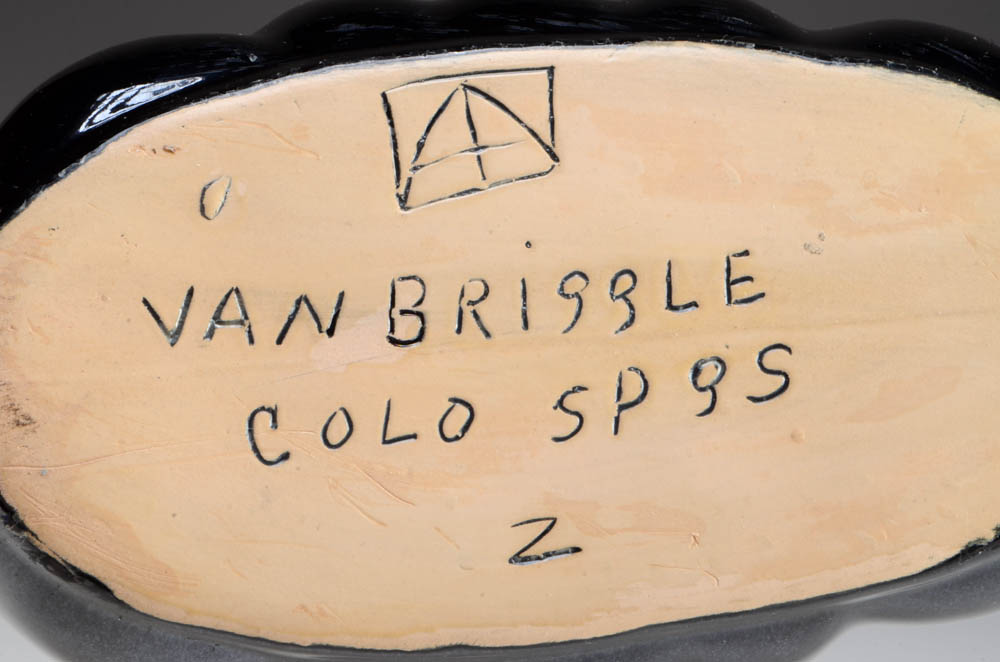 Van Briggle Black Console Bowl