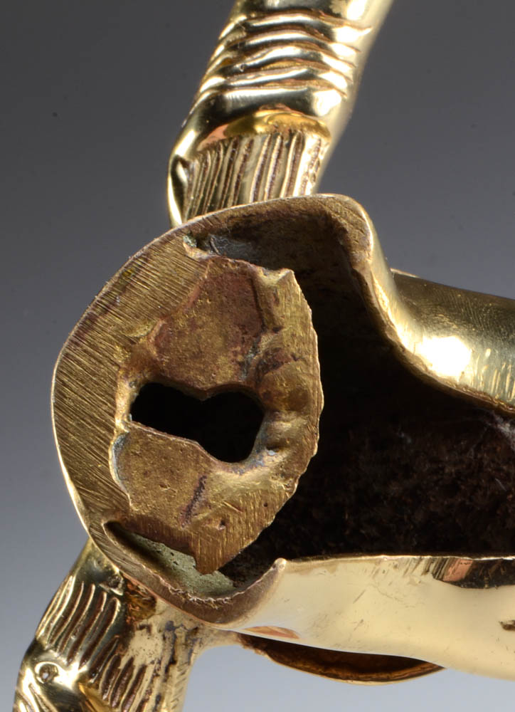 Brass Wall-Hanging Steer Skull Ornament