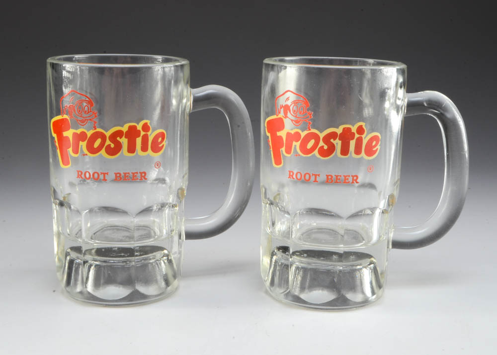 Pair of Frostie Root Beer Glass Mugs