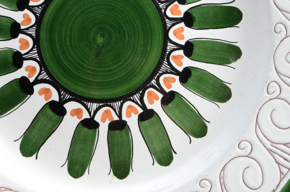 Pair of Norwegian Hand Painted Platters