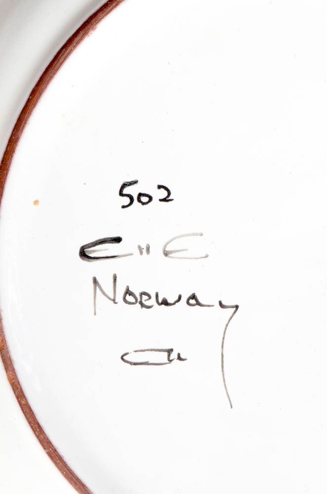 Pair of Norwegian Hand Painted Platters