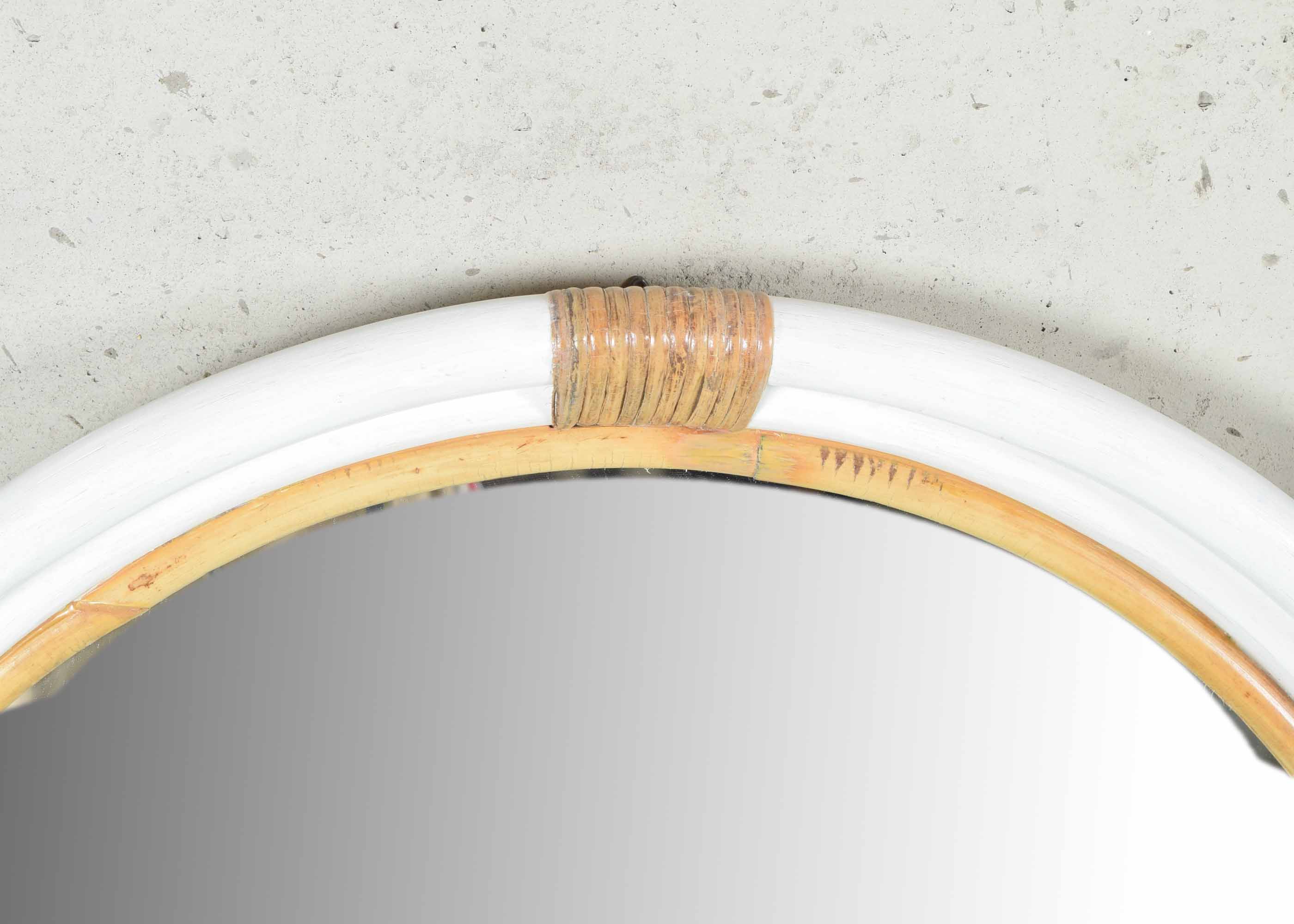 Rattan and Bamboo Mirror and Decor Group