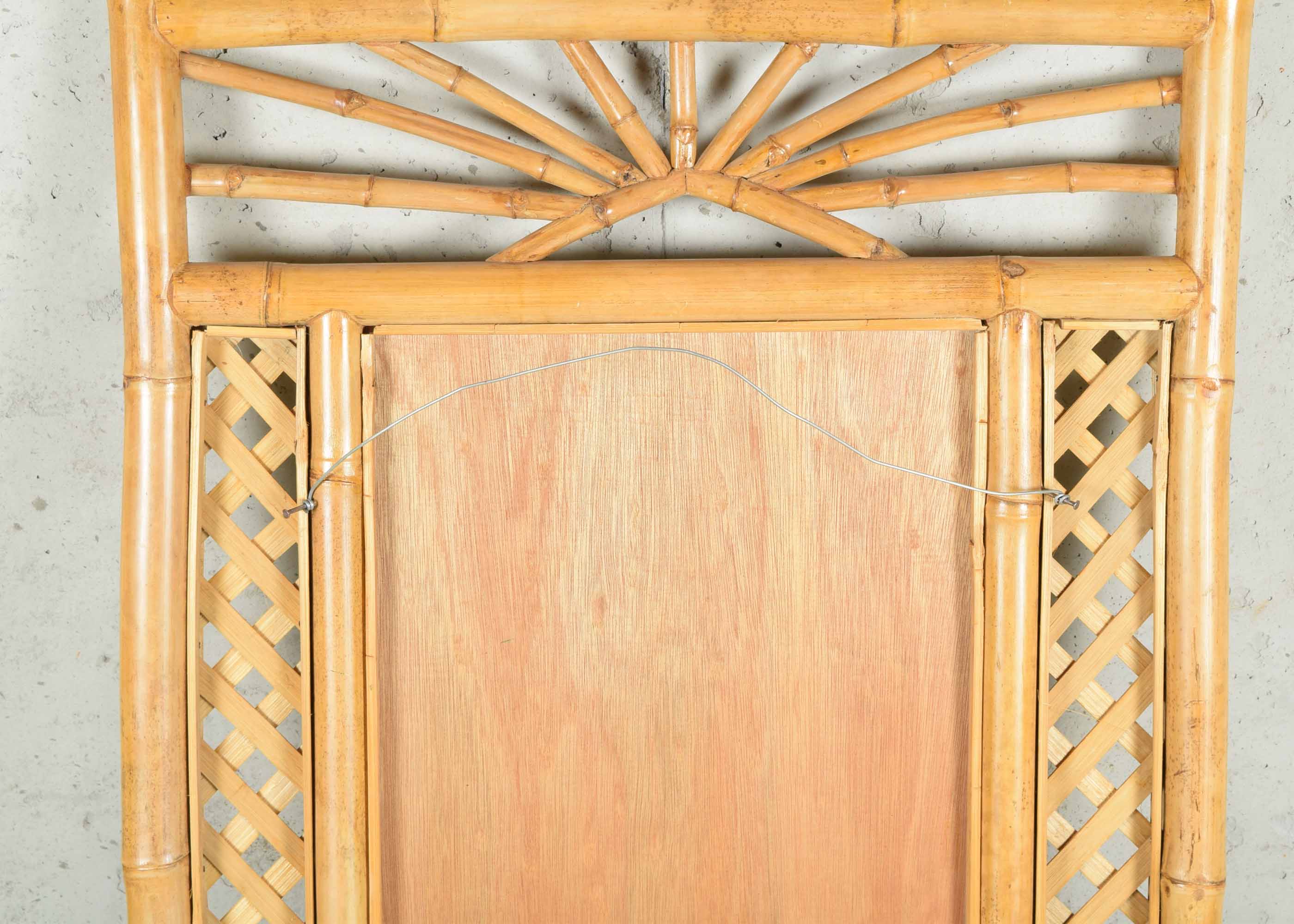 Rattan and Bamboo Mirror and Decor Group