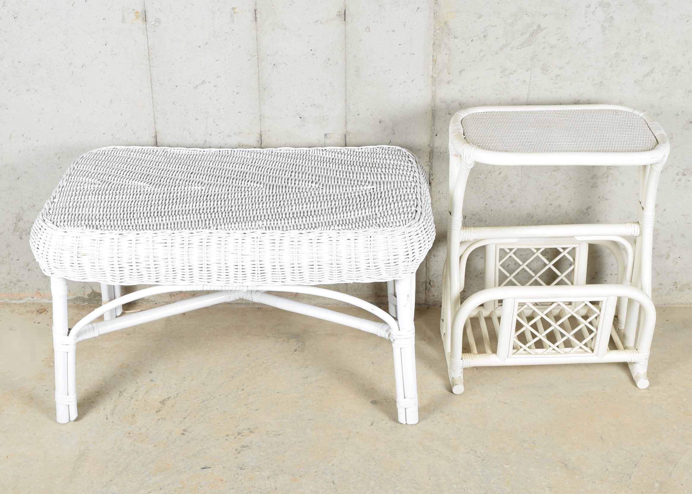 Wicker and Rattan Table Assortment
