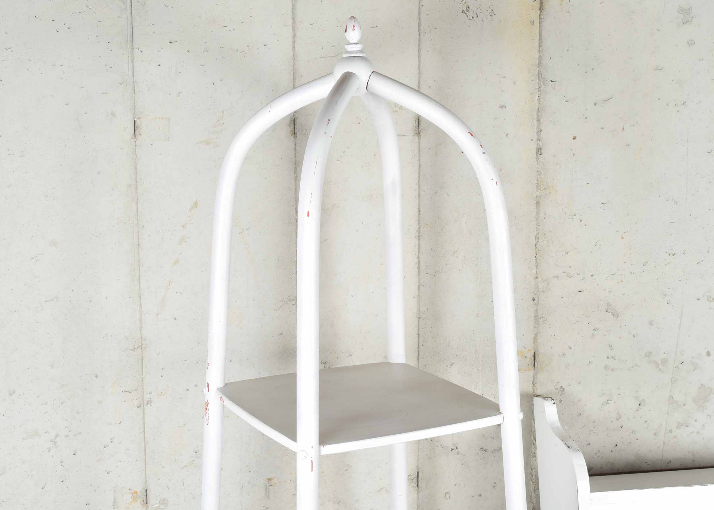 White Graduated Shelving Unit and Wall Hanging Unit