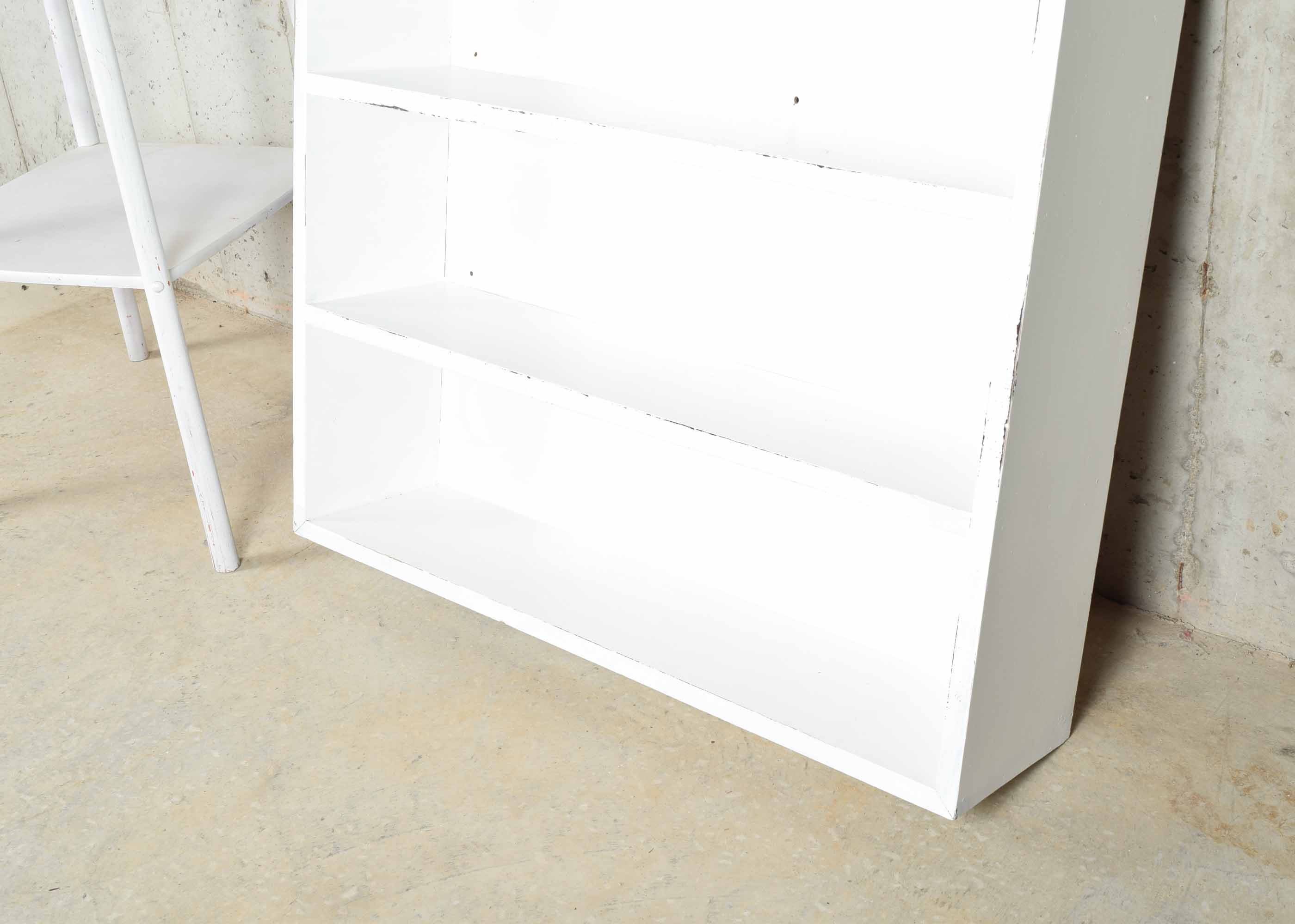 White Graduated Shelving Unit and Wall Hanging Unit