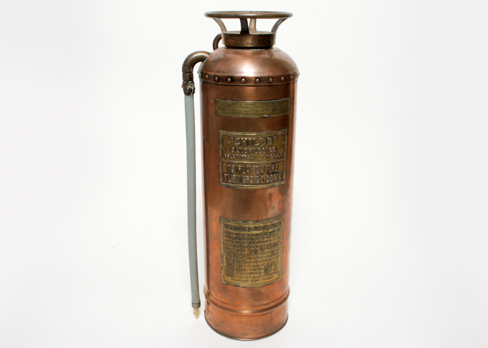 Vintage O.J. Childs Copper Fire Extinguisher