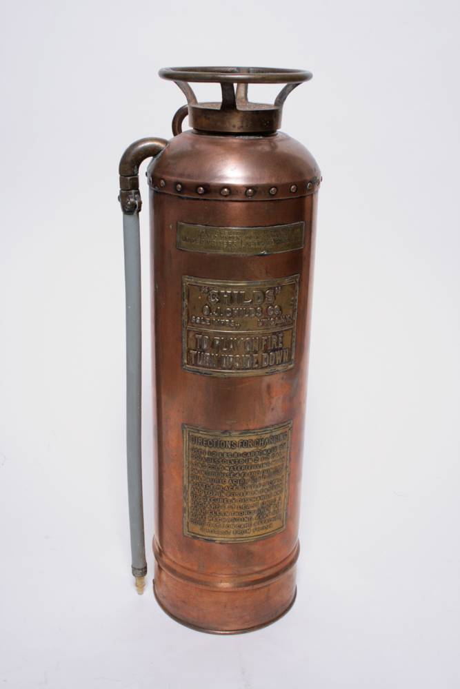 Vintage O.J. Childs Copper Fire Extinguisher