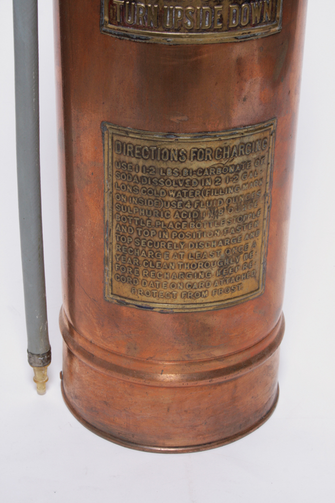 Vintage O.J. Childs Copper Fire Extinguisher
