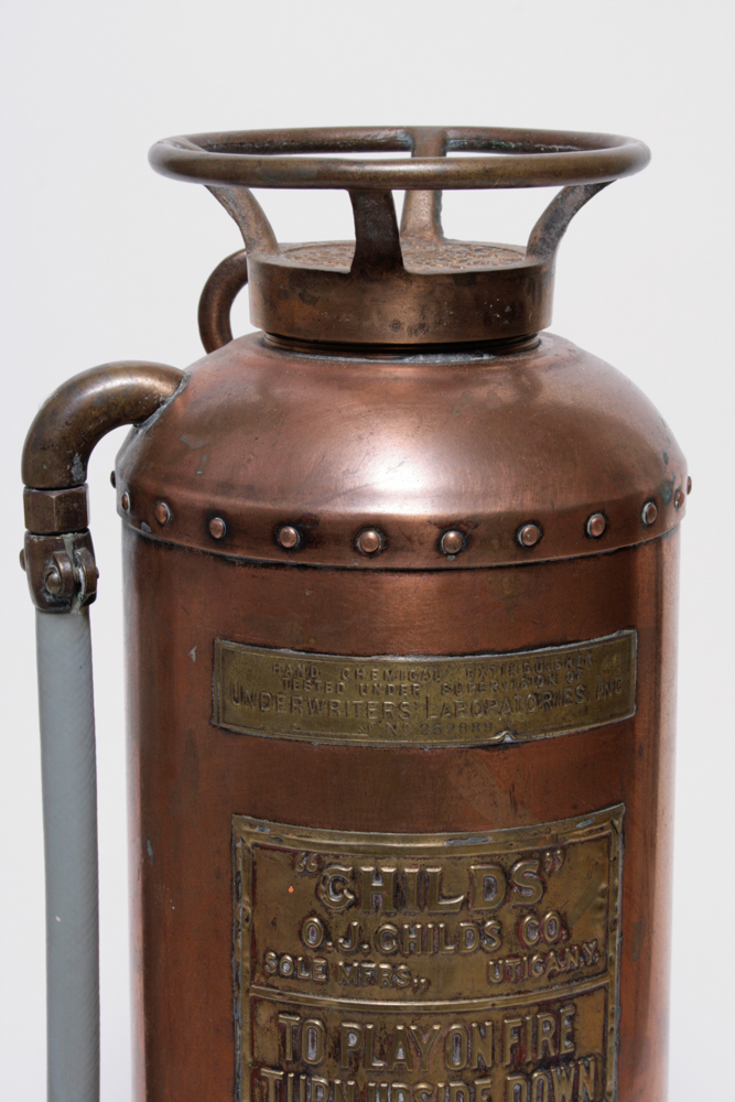 Vintage O.J. Childs Copper Fire Extinguisher