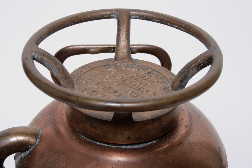 Vintage O.J. Childs Copper Fire Extinguisher