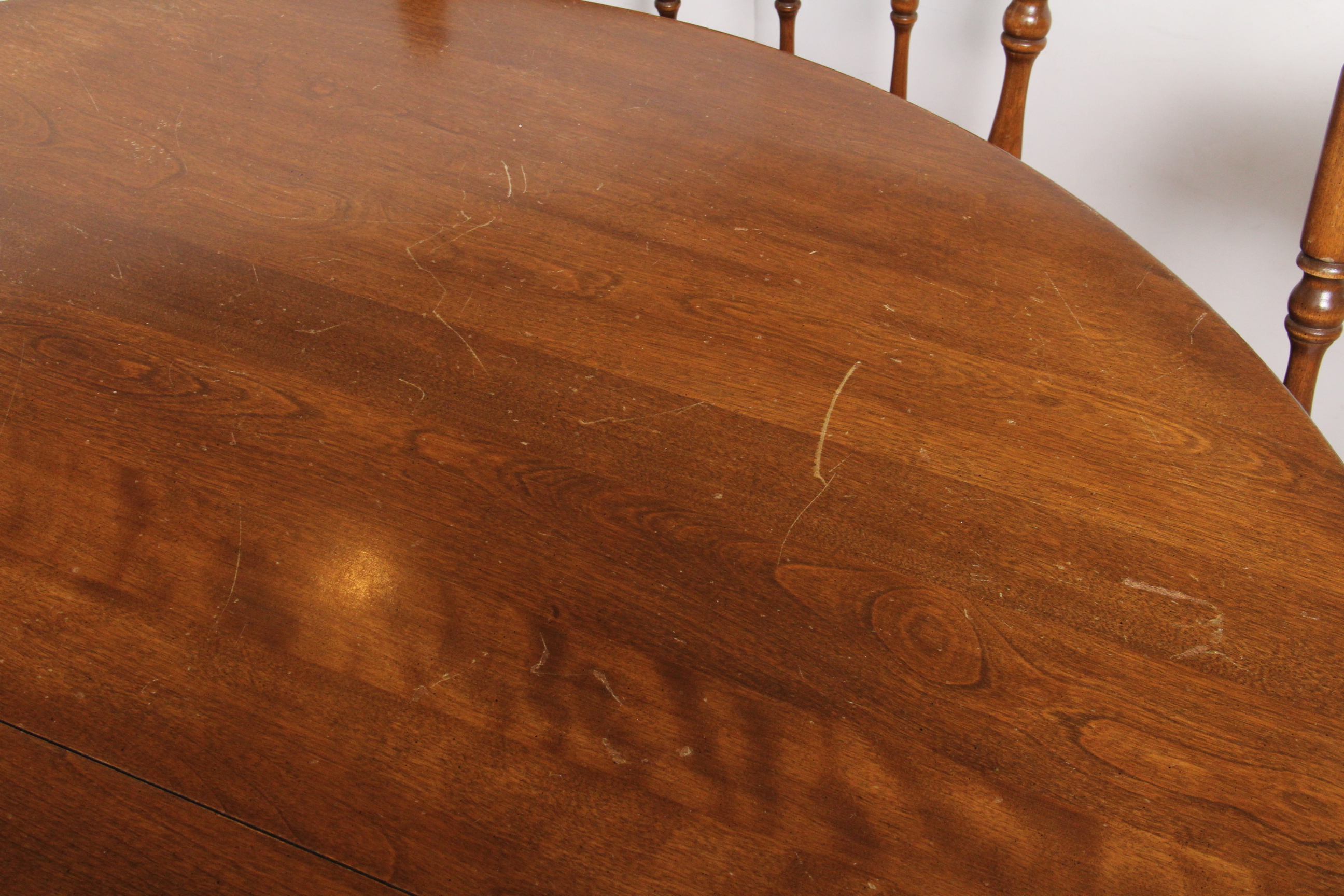 Ethan Allen Solid Oak Dining Table and Chairs