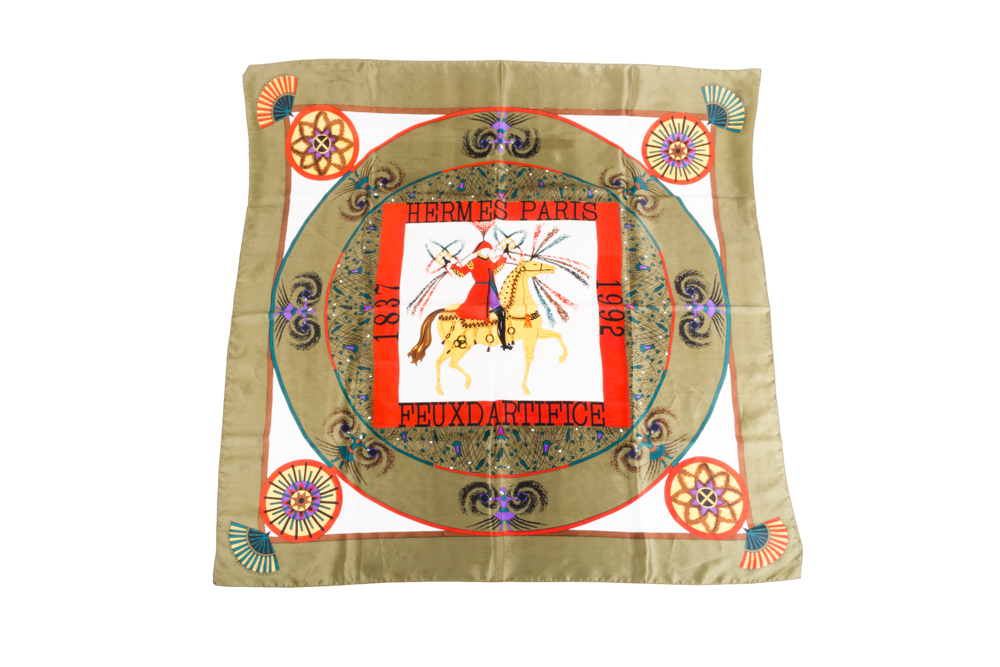 Hermes Paris "Feux d' Artiflce" Fashion Scarf