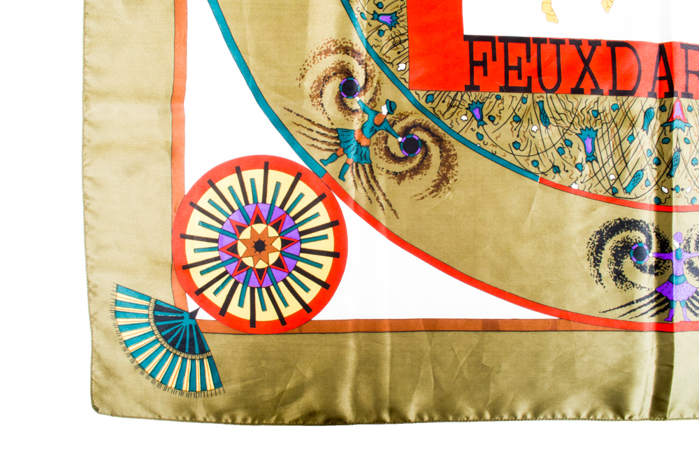 Hermes Paris "Feux d' Artiflce" Fashion Scarf