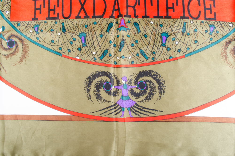 Hermes Paris "Feux d' Artiflce" Fashion Scarf