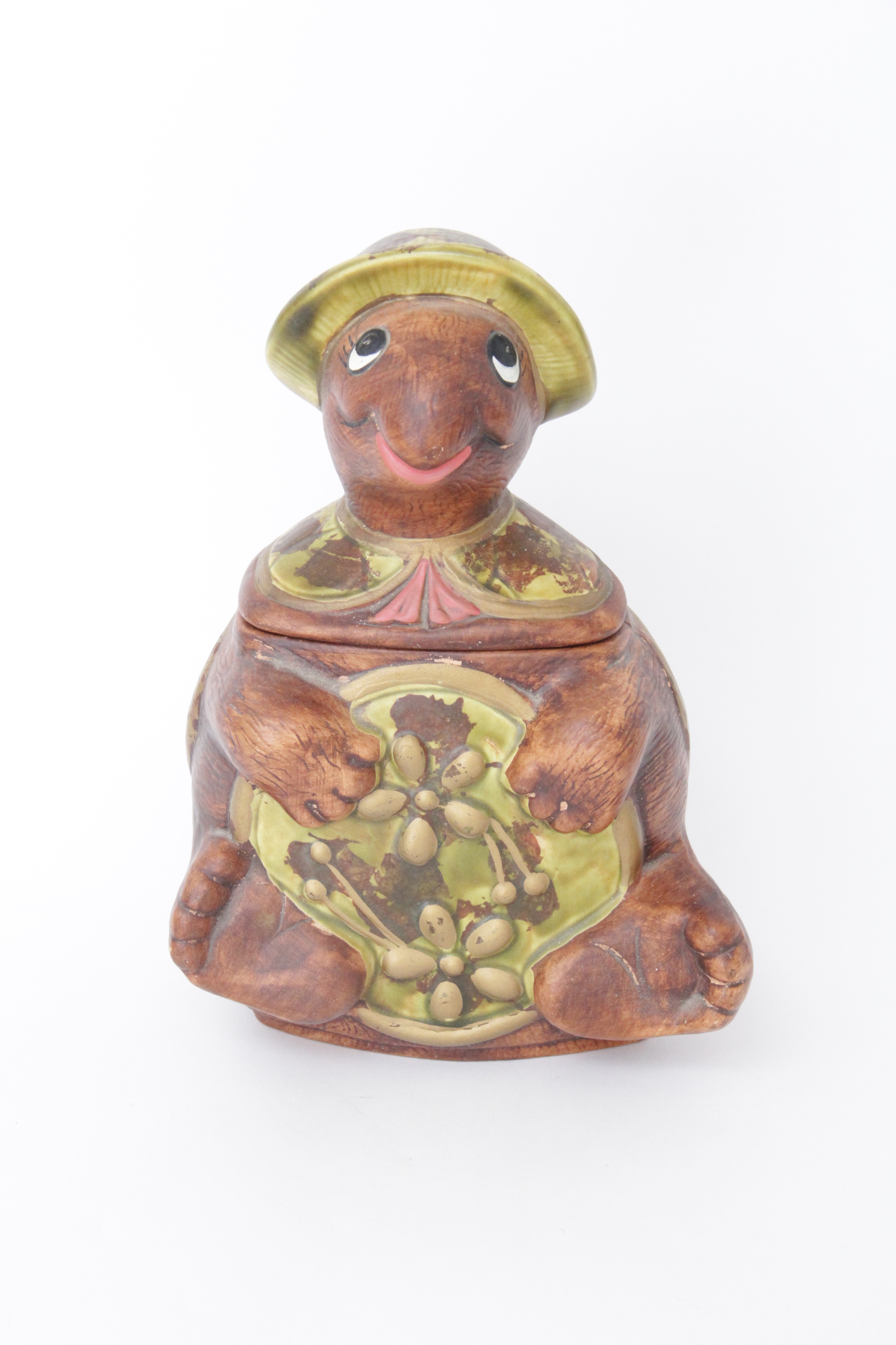 Vintage Pair of Turtle Theme Cookie Jars