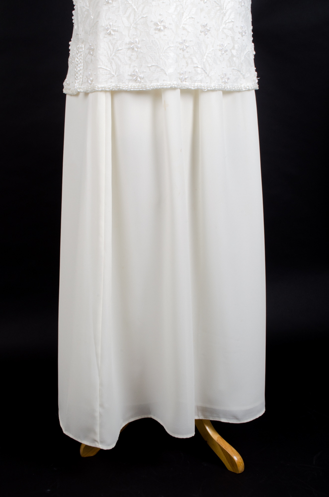 Cervelle White Beaded Top and Shirt Ensemble