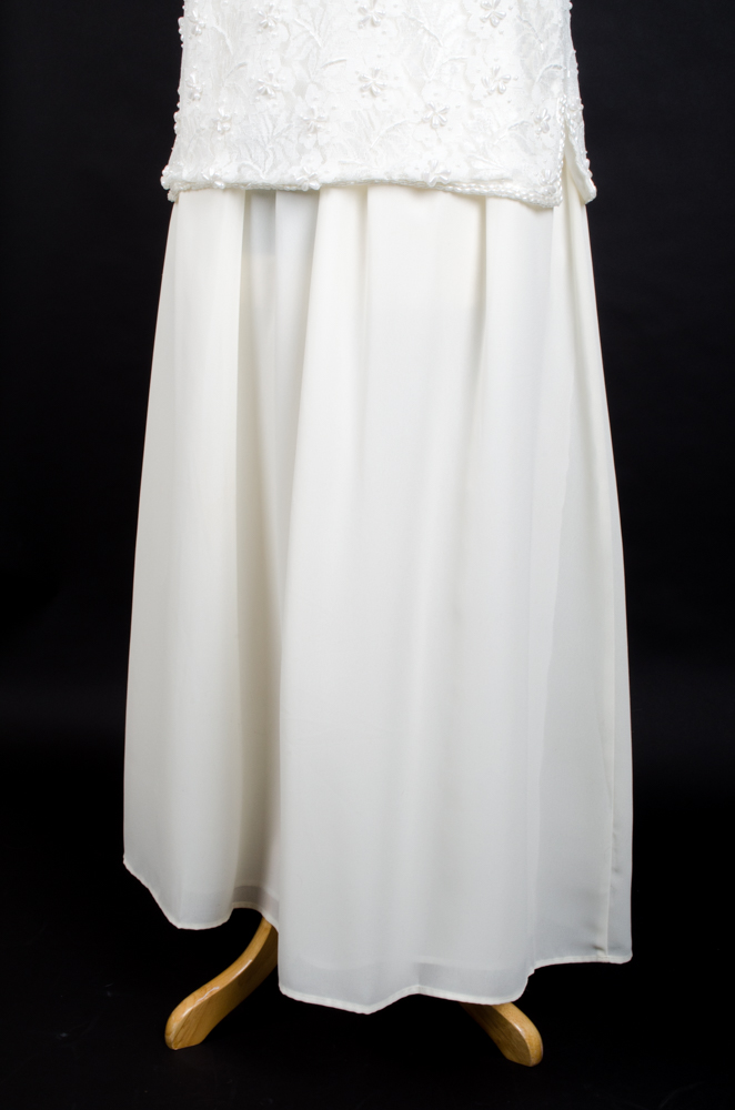 Cervelle White Beaded Top and Shirt Ensemble