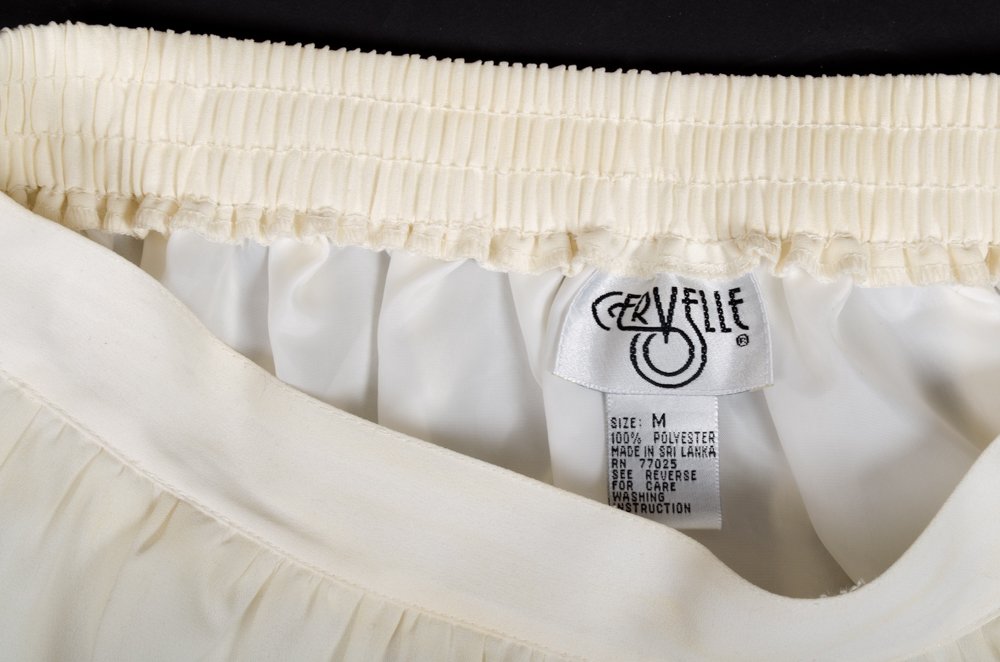 Cervelle White Beaded Top and Shirt Ensemble