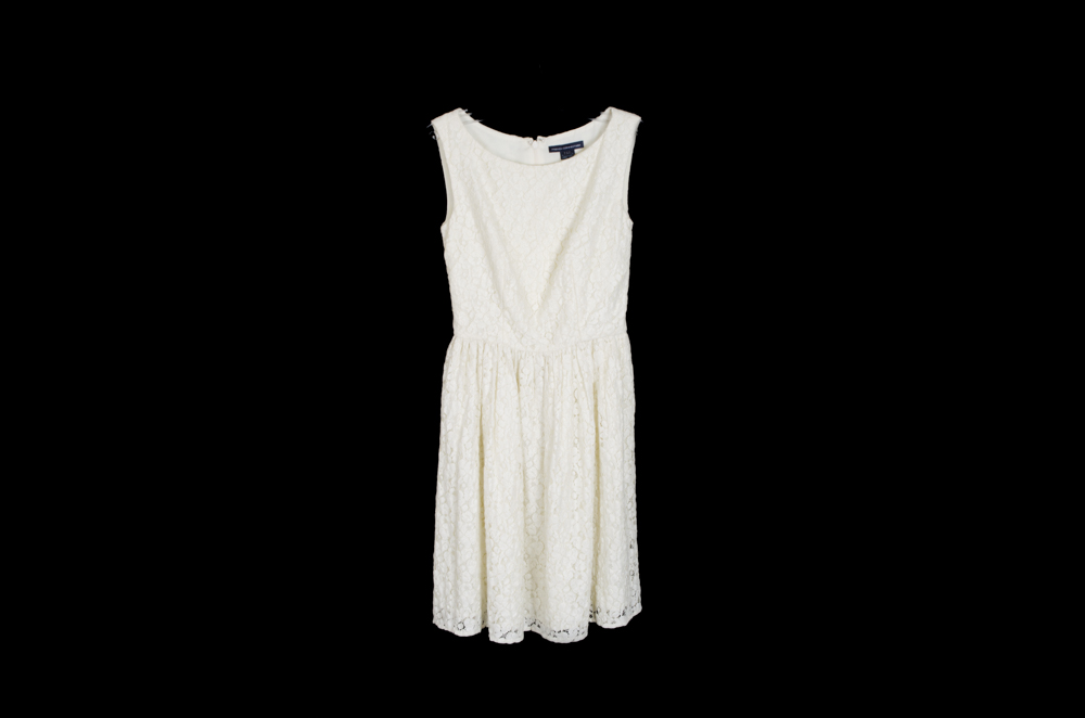 French Connection White Lace Dress