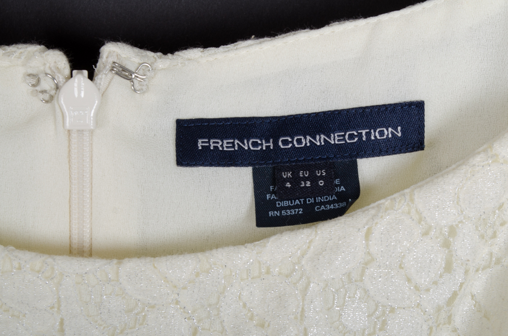 French Connection White Lace Dress