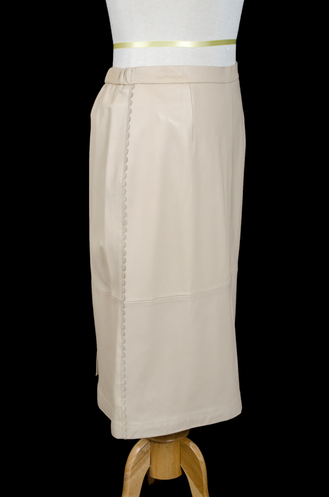 Terry Lewis Leather Skirt