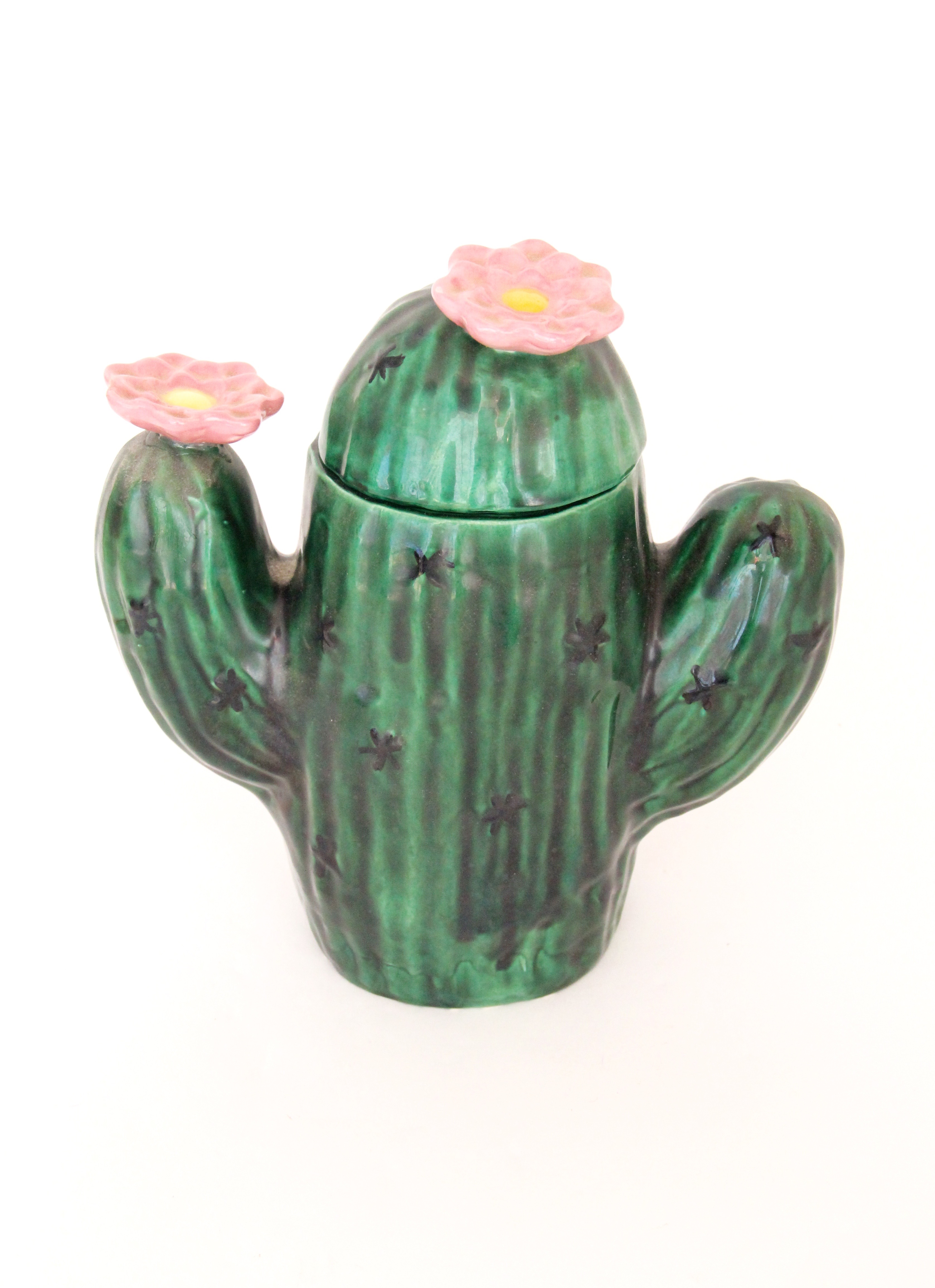 Duo of Cactus Cookie Jars