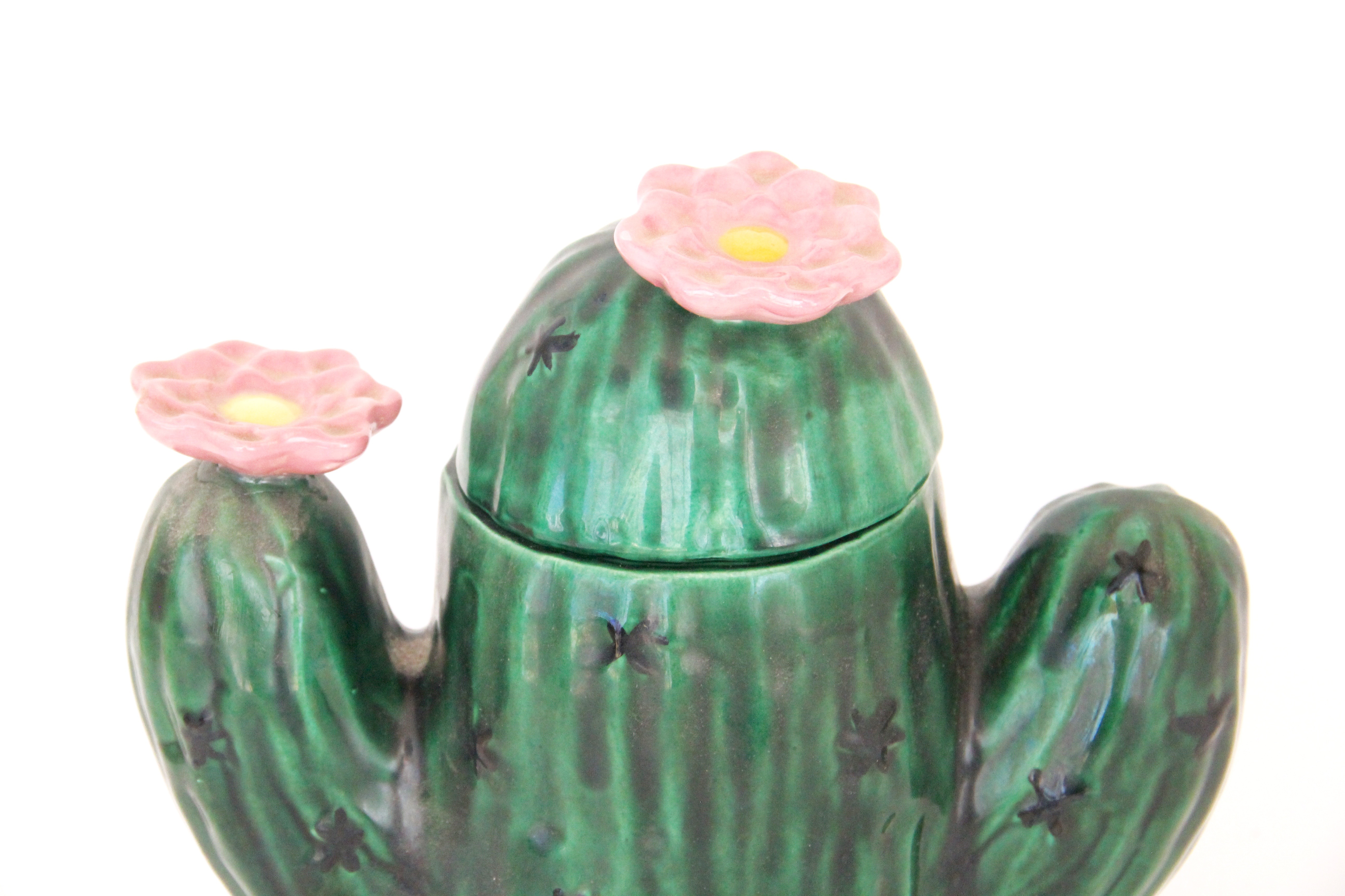 Duo of Cactus Cookie Jars