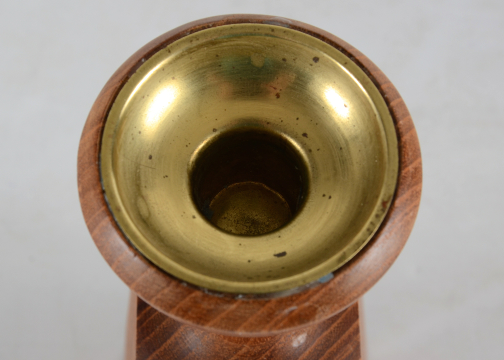 Pair of Dansk Teak Candleholders
