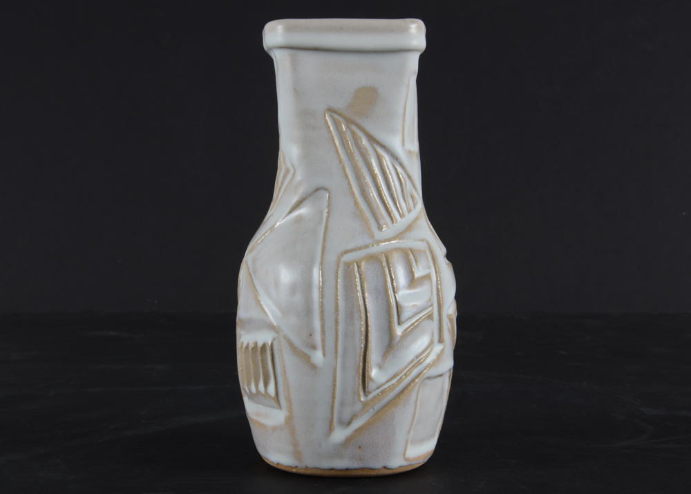 Studio Art Pottery Modern Styled Vase, Signed