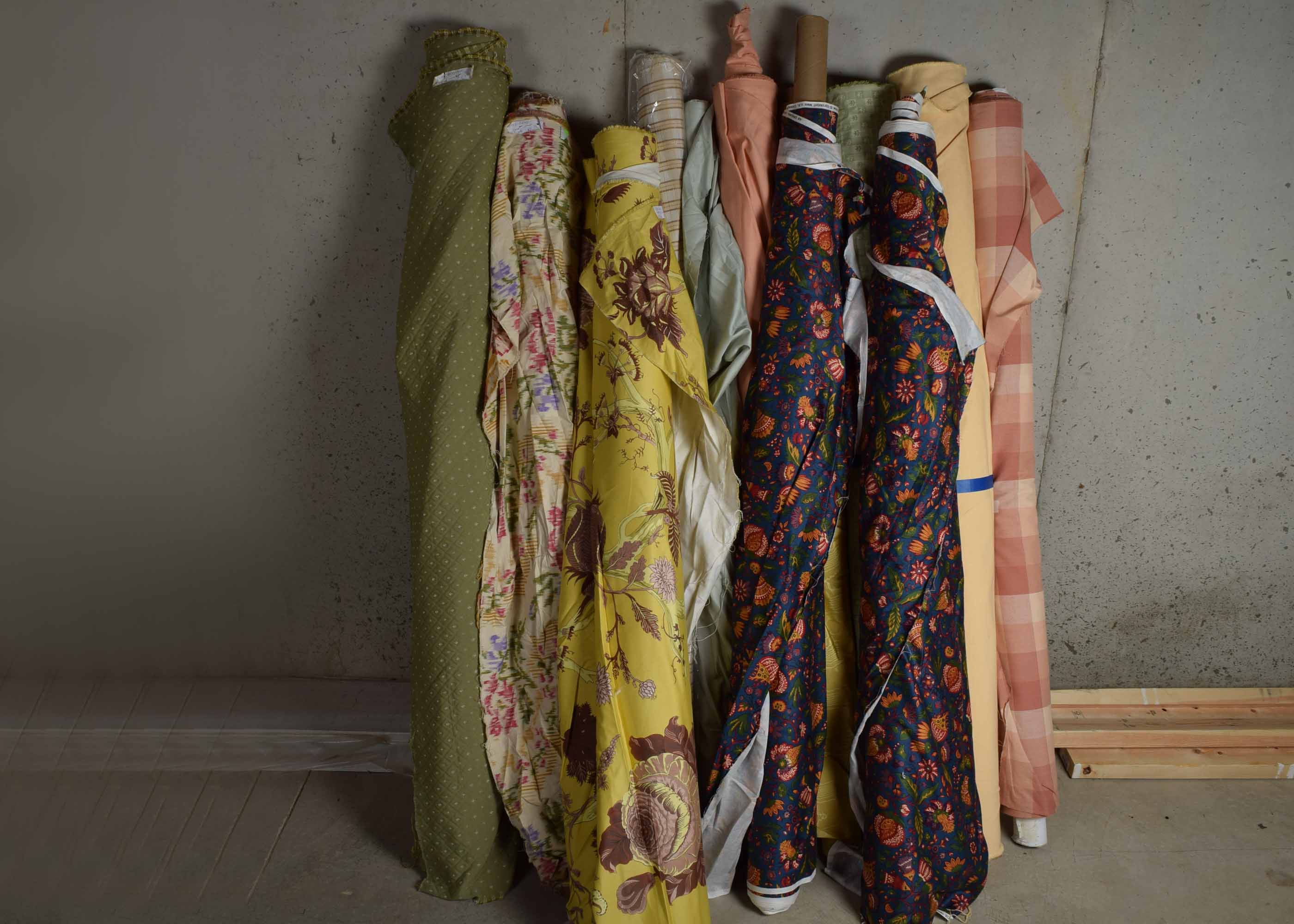 Bolts of Assorted Fabric