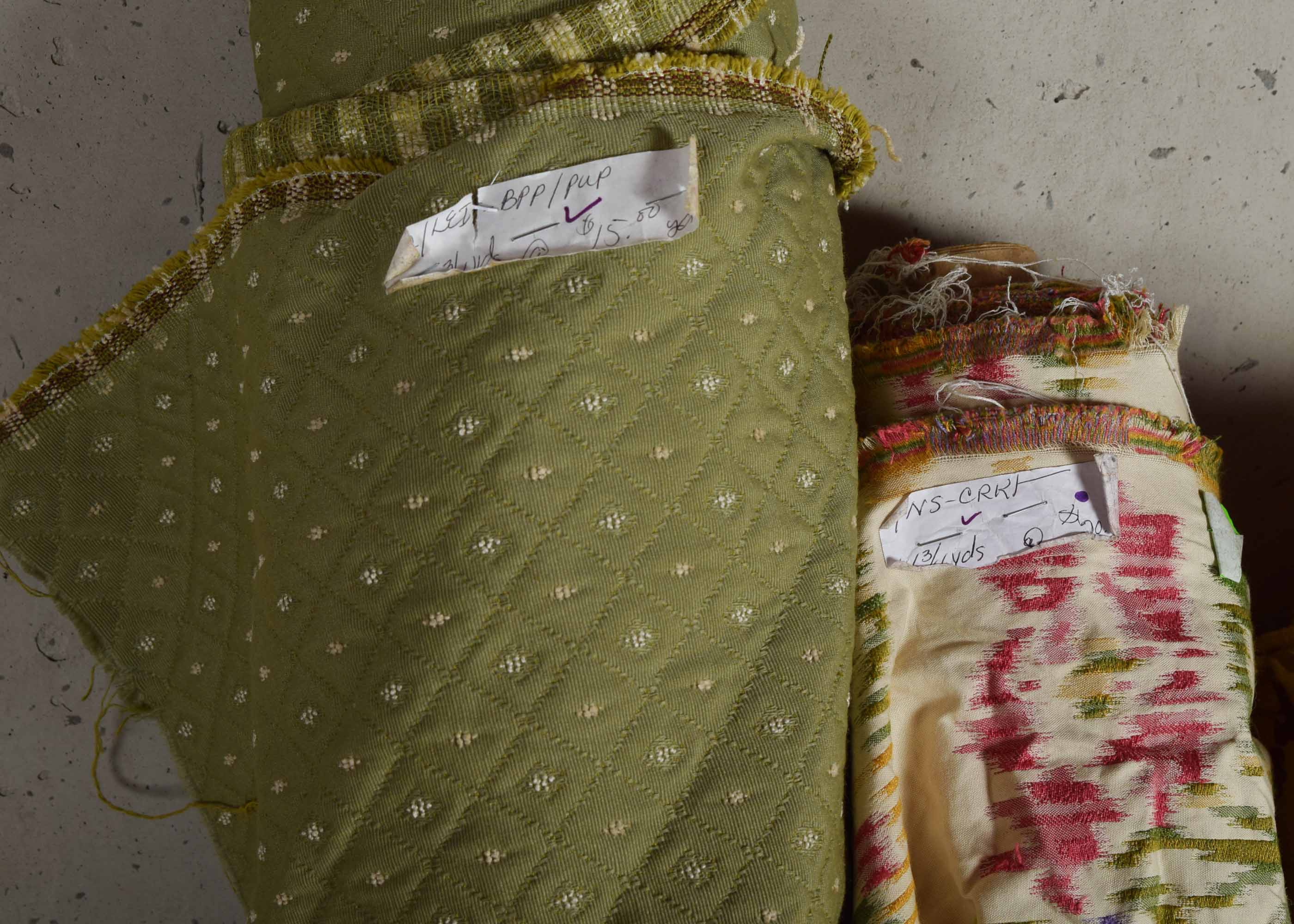 Bolts of Assorted Fabric