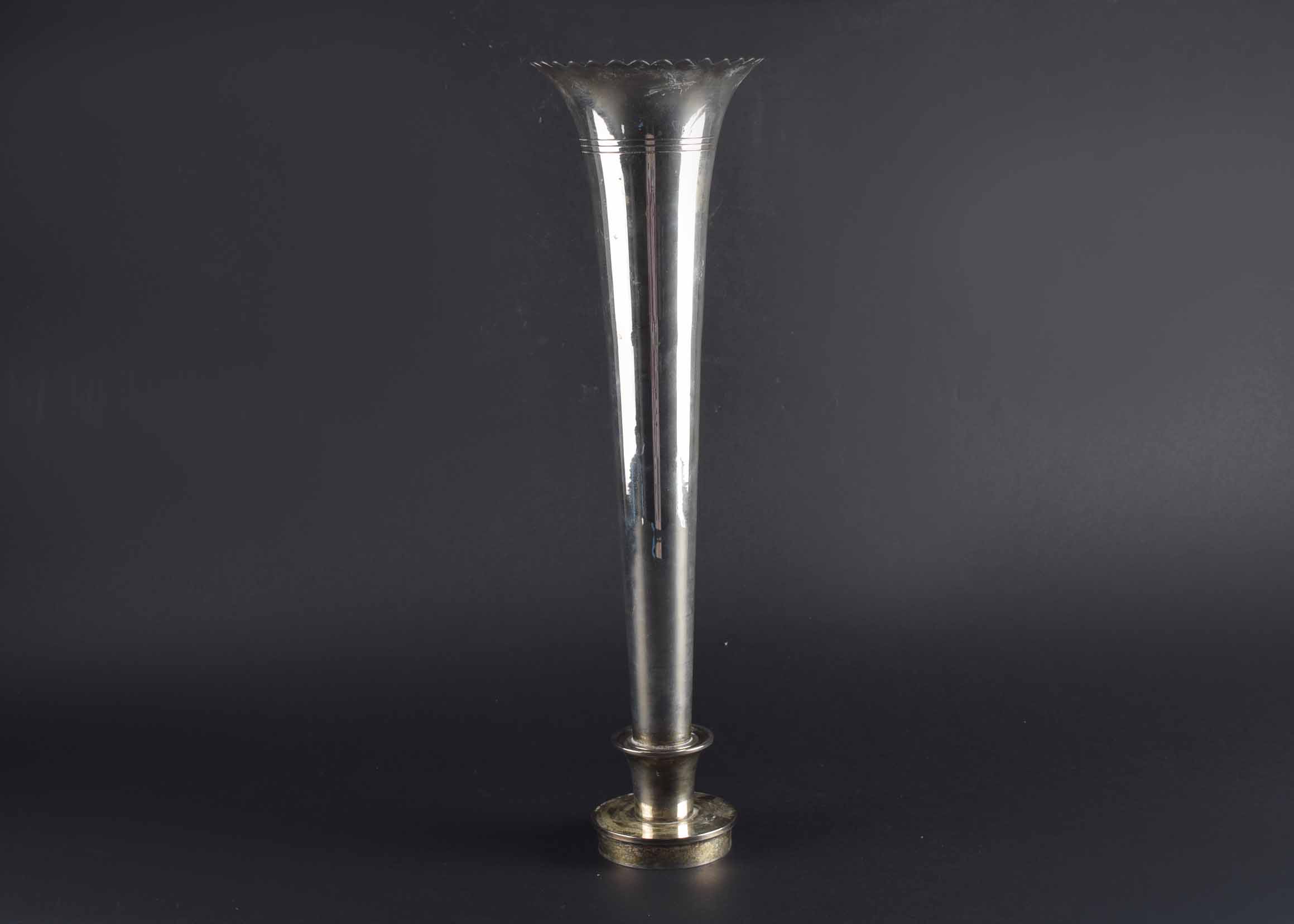 Silverplate Trumpet Vase