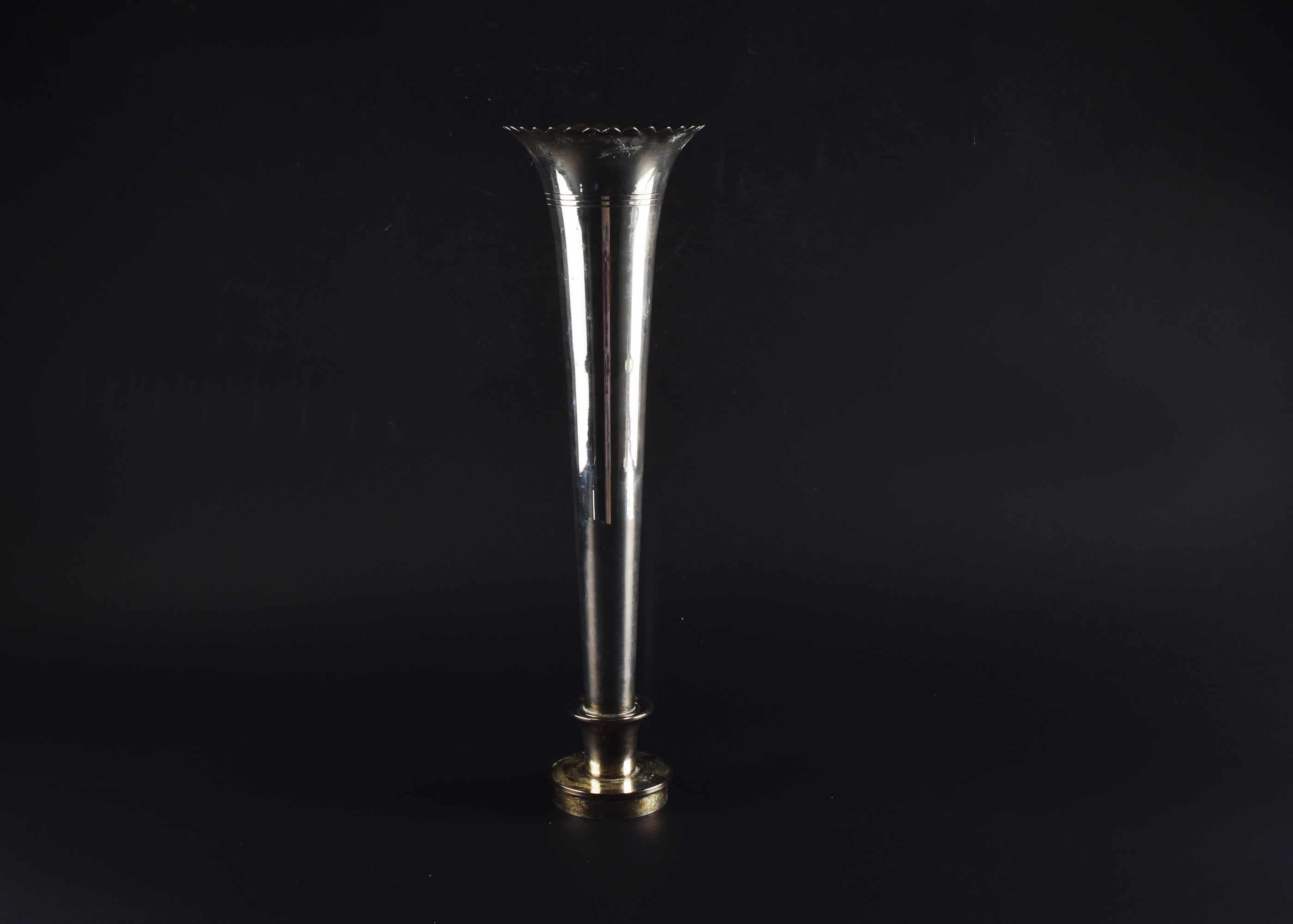 Silverplate Trumpet Vase