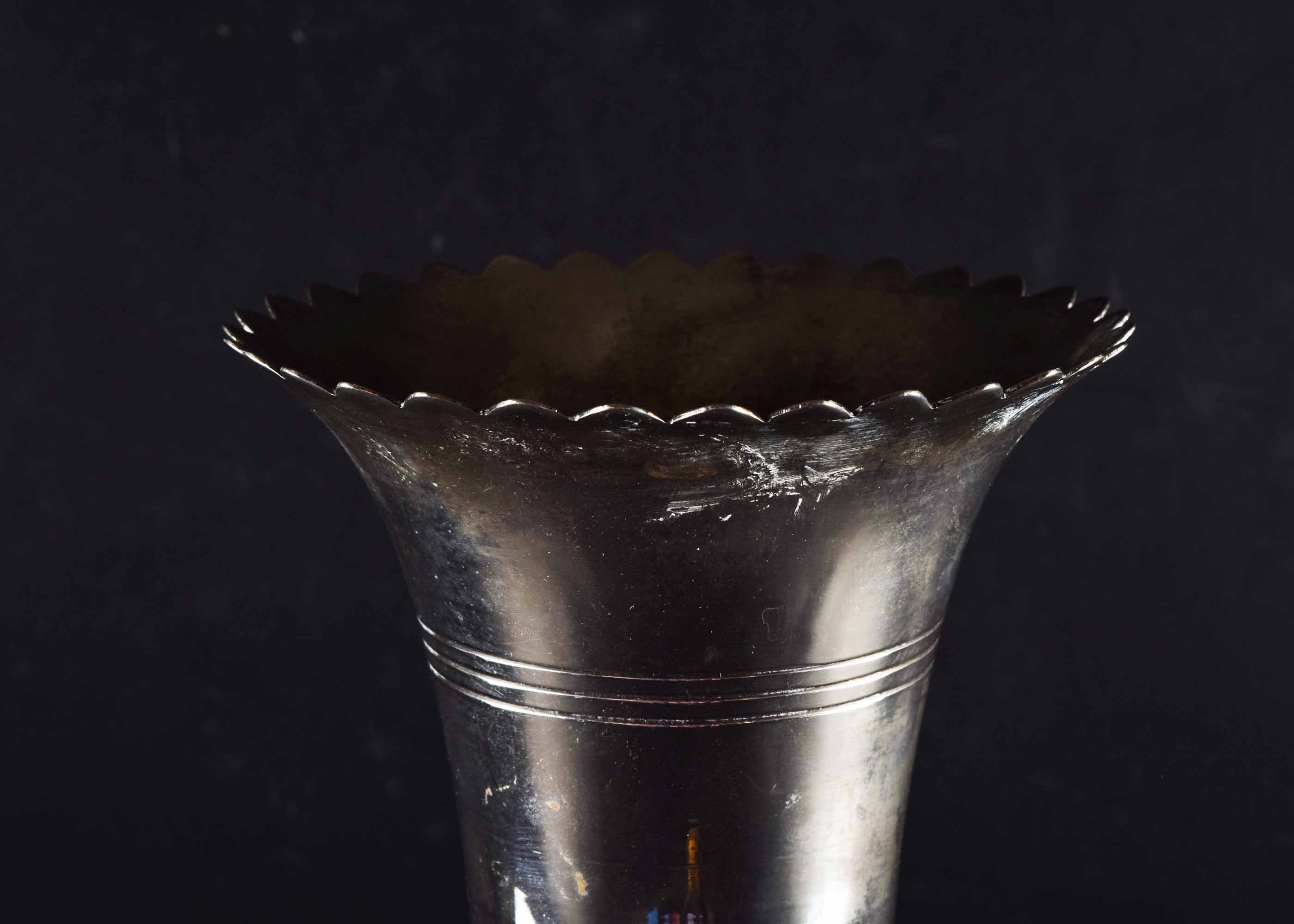 Silverplate Trumpet Vase