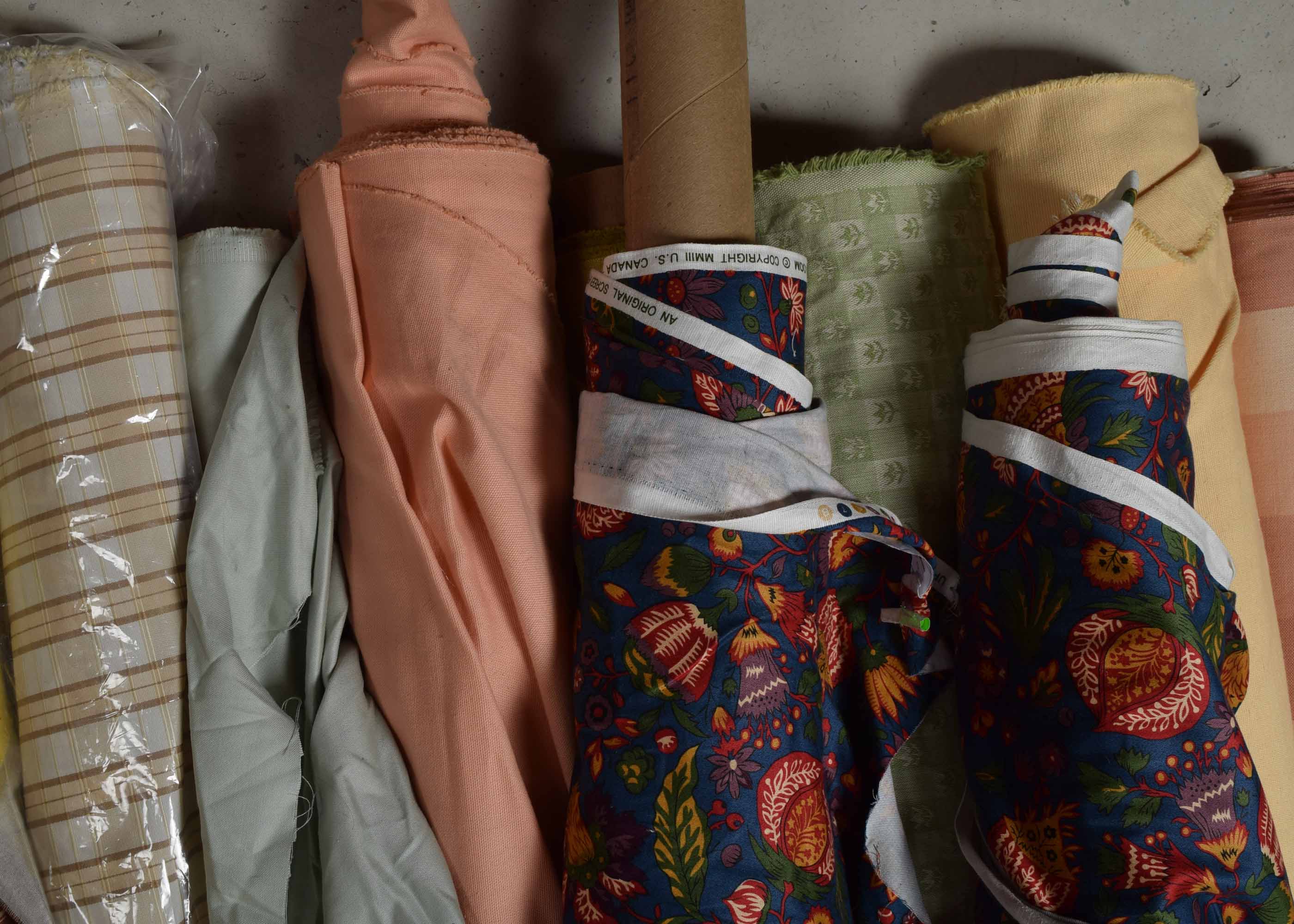 Bolts of Assorted Fabric