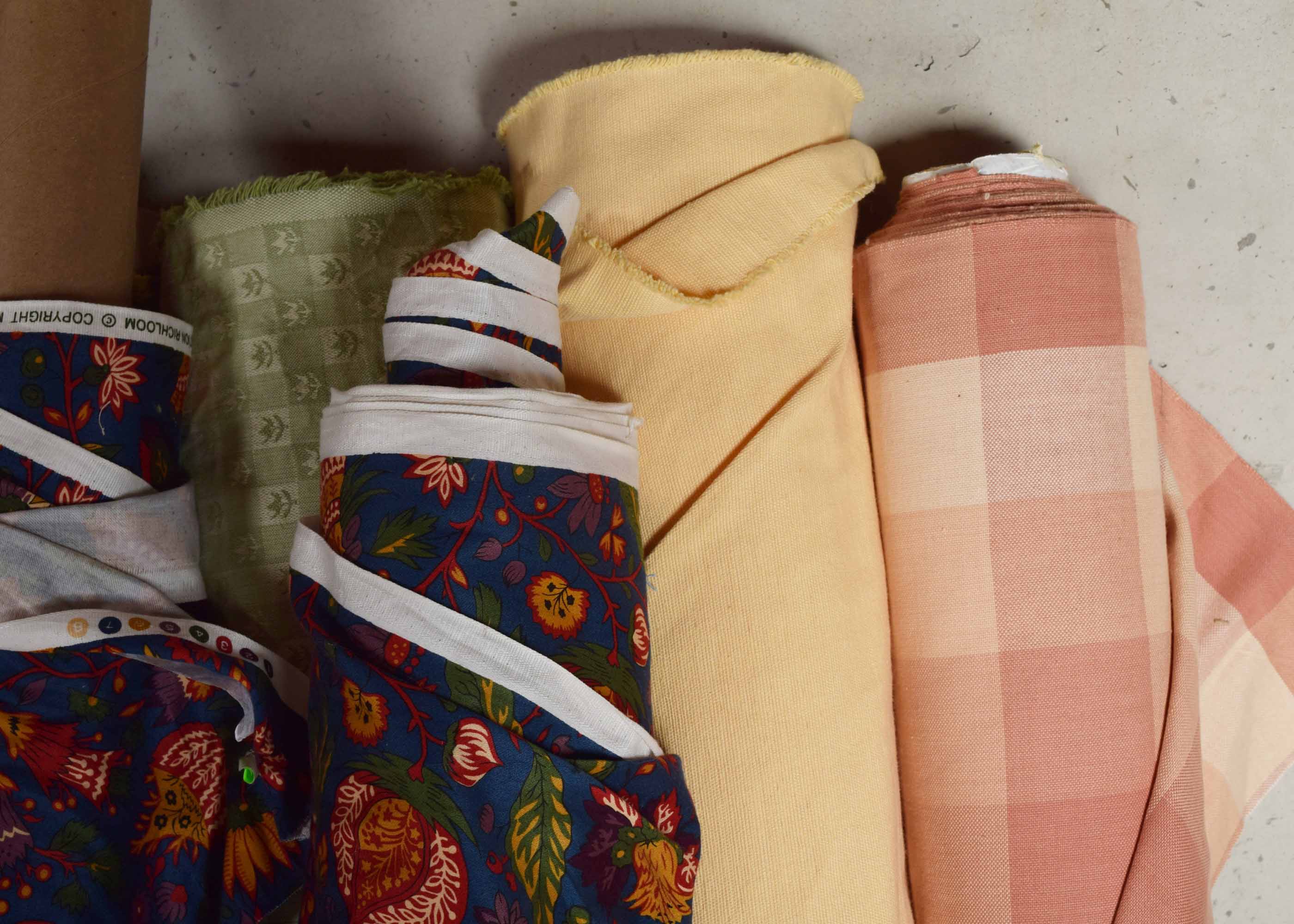 Bolts of Assorted Fabric