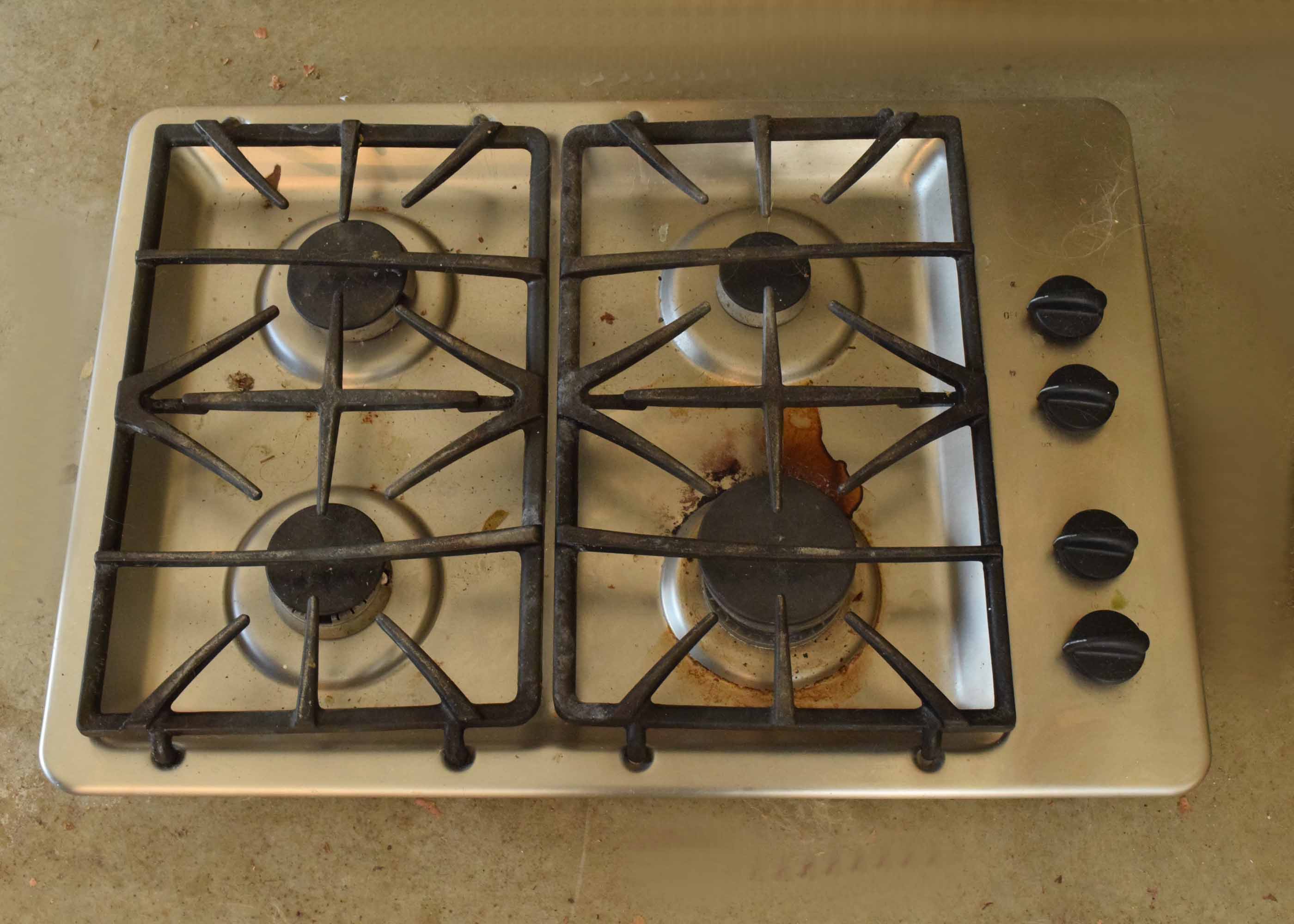 Stainless Steel Gas Four Burner Cooktop
